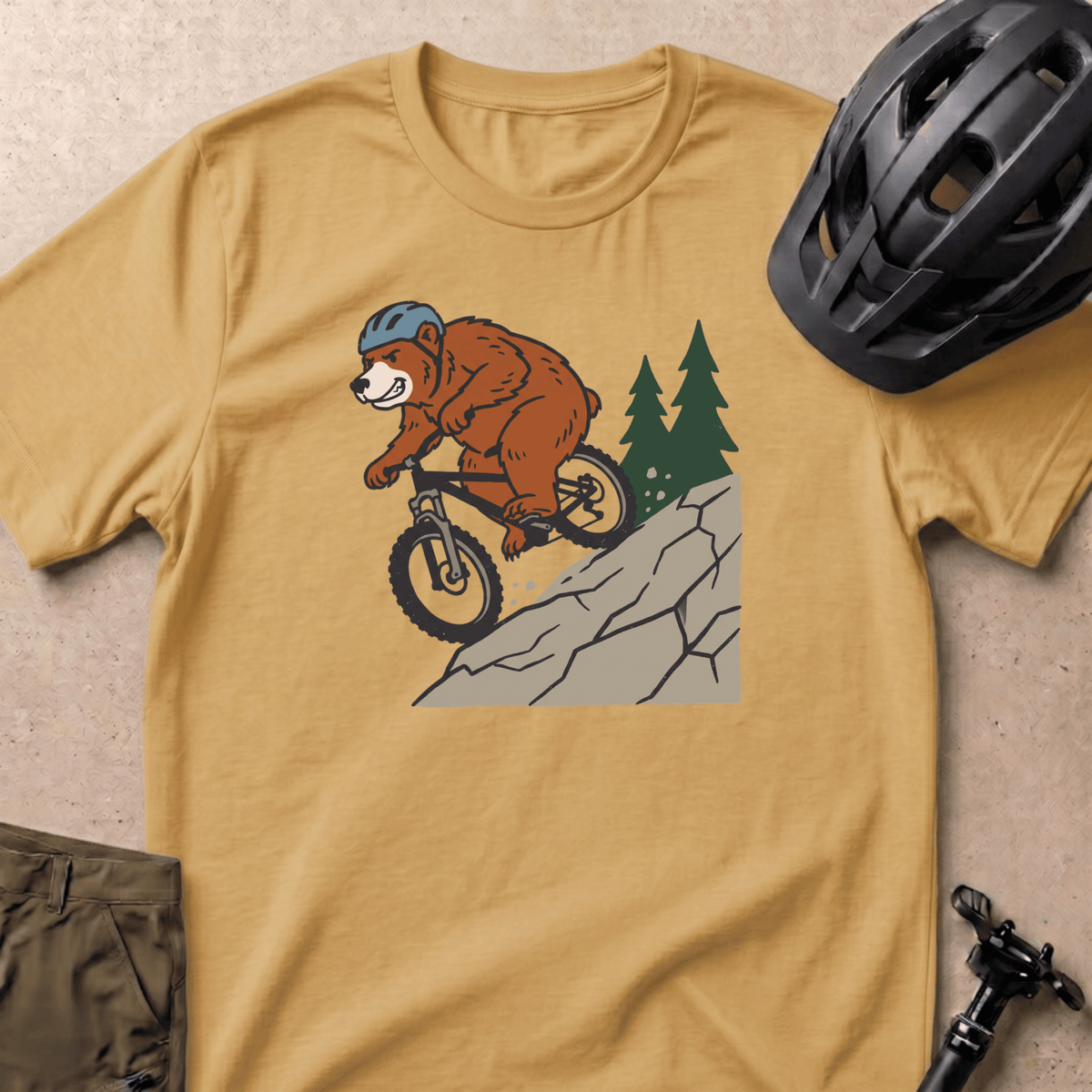 Bear Necessities T-shirt - Mustard