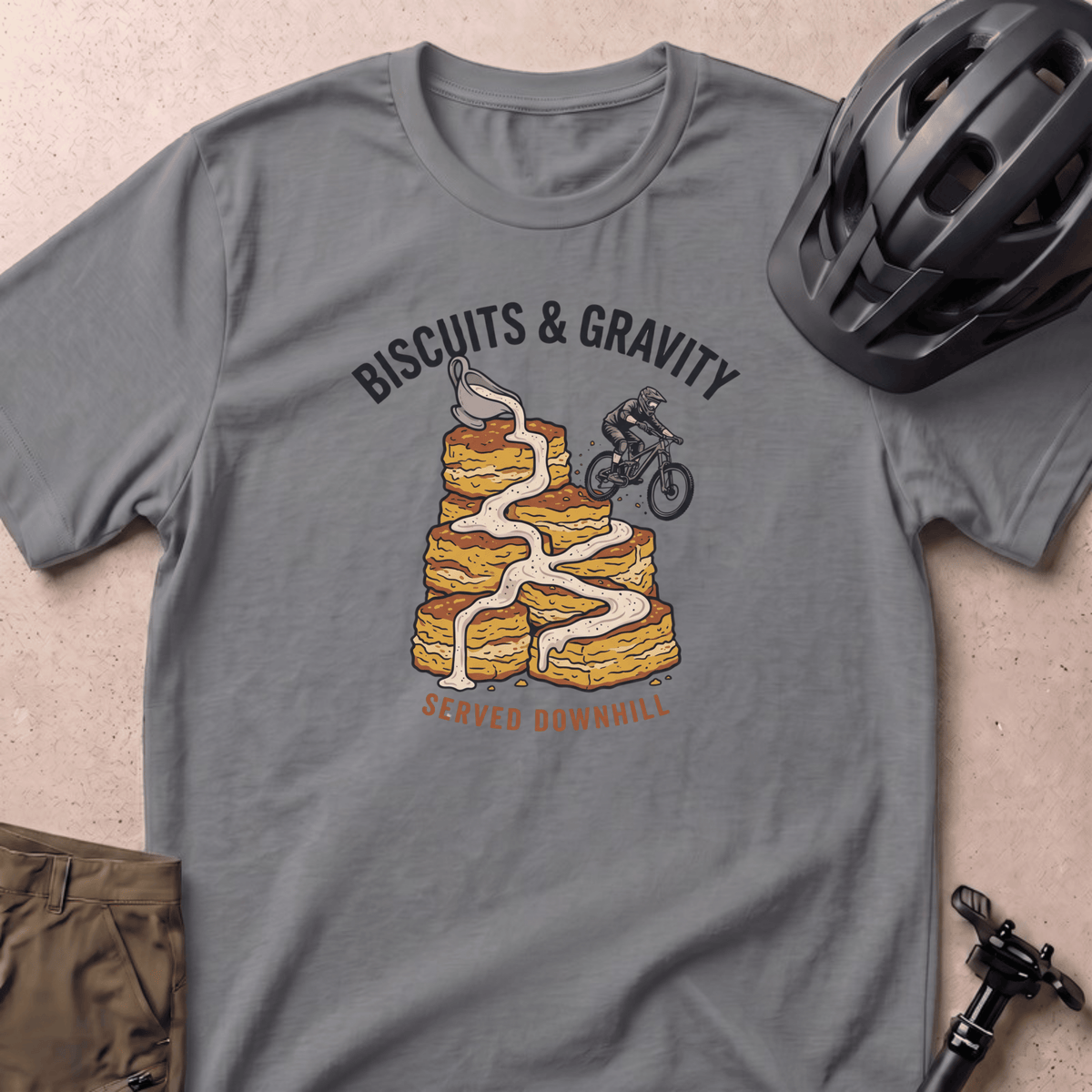 Biscuits and Gravity T-shirt - Grey