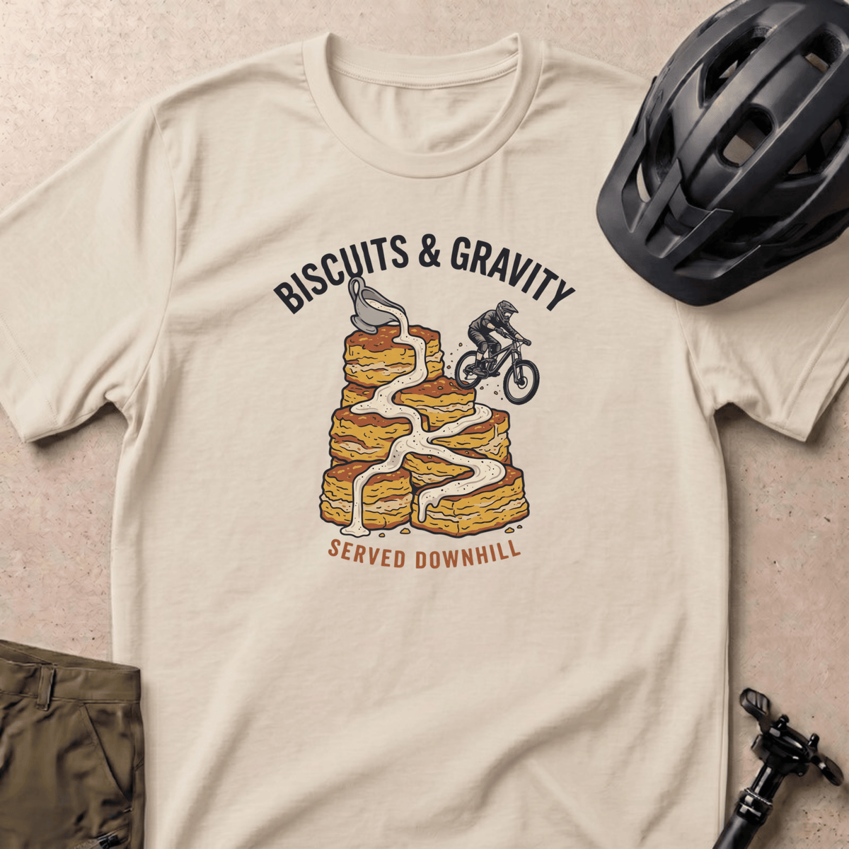 Biscuits and Gravity T-shirt - Ivory