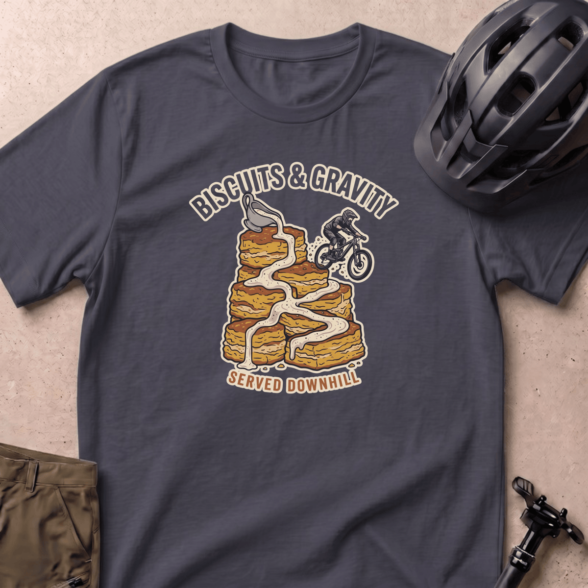 Biscuits and Gravity T-shirt - Navy