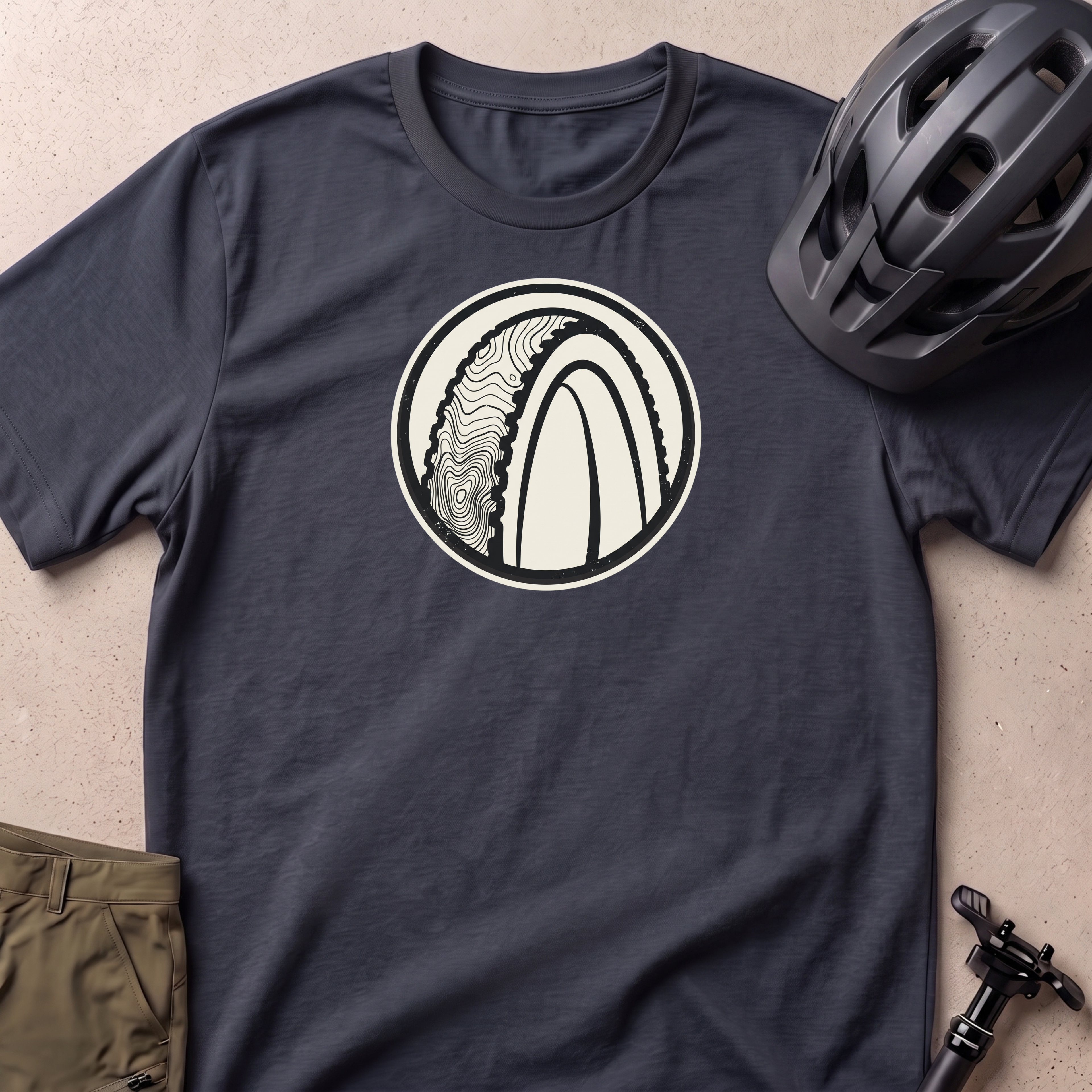 Tire Tread Badge T-shirt