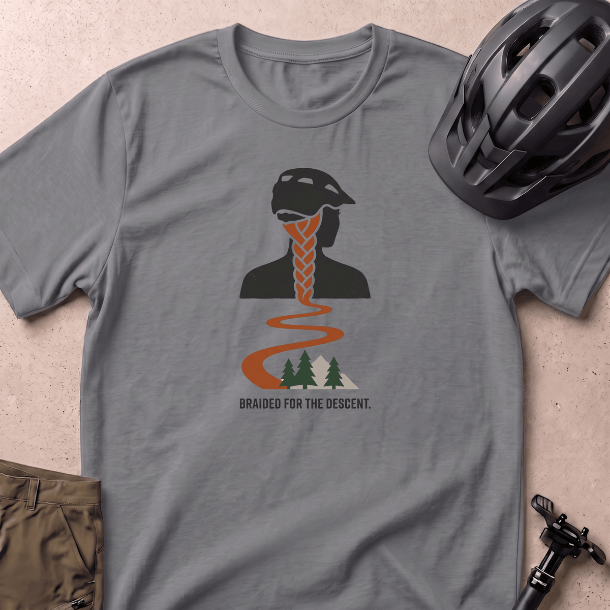 Braided Descent T-shirt - Grey