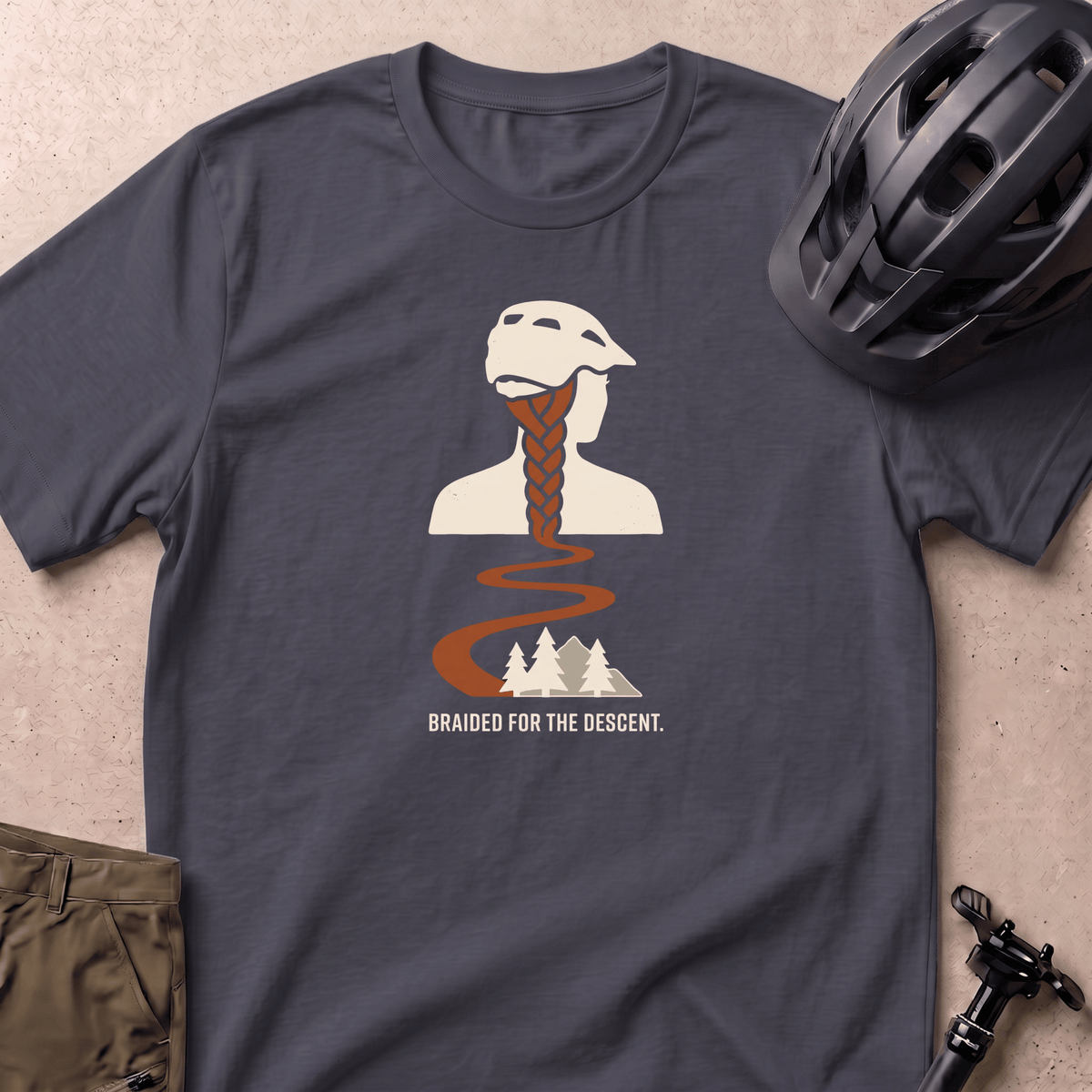 Braided Descent T-shirt - Navy
