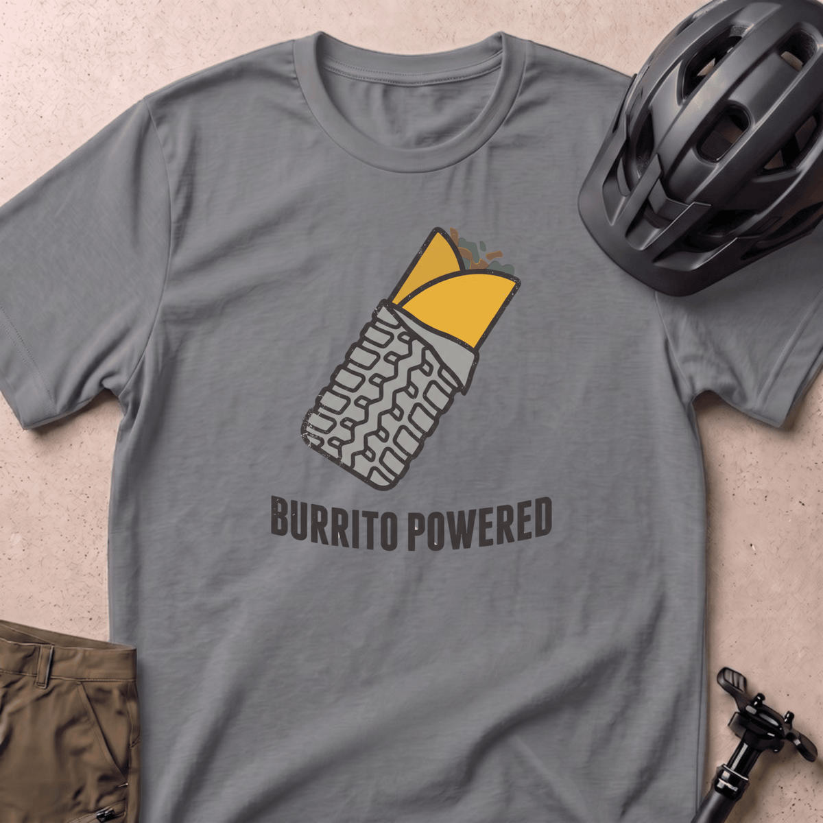 Burrito Powered T-shirt - Grey