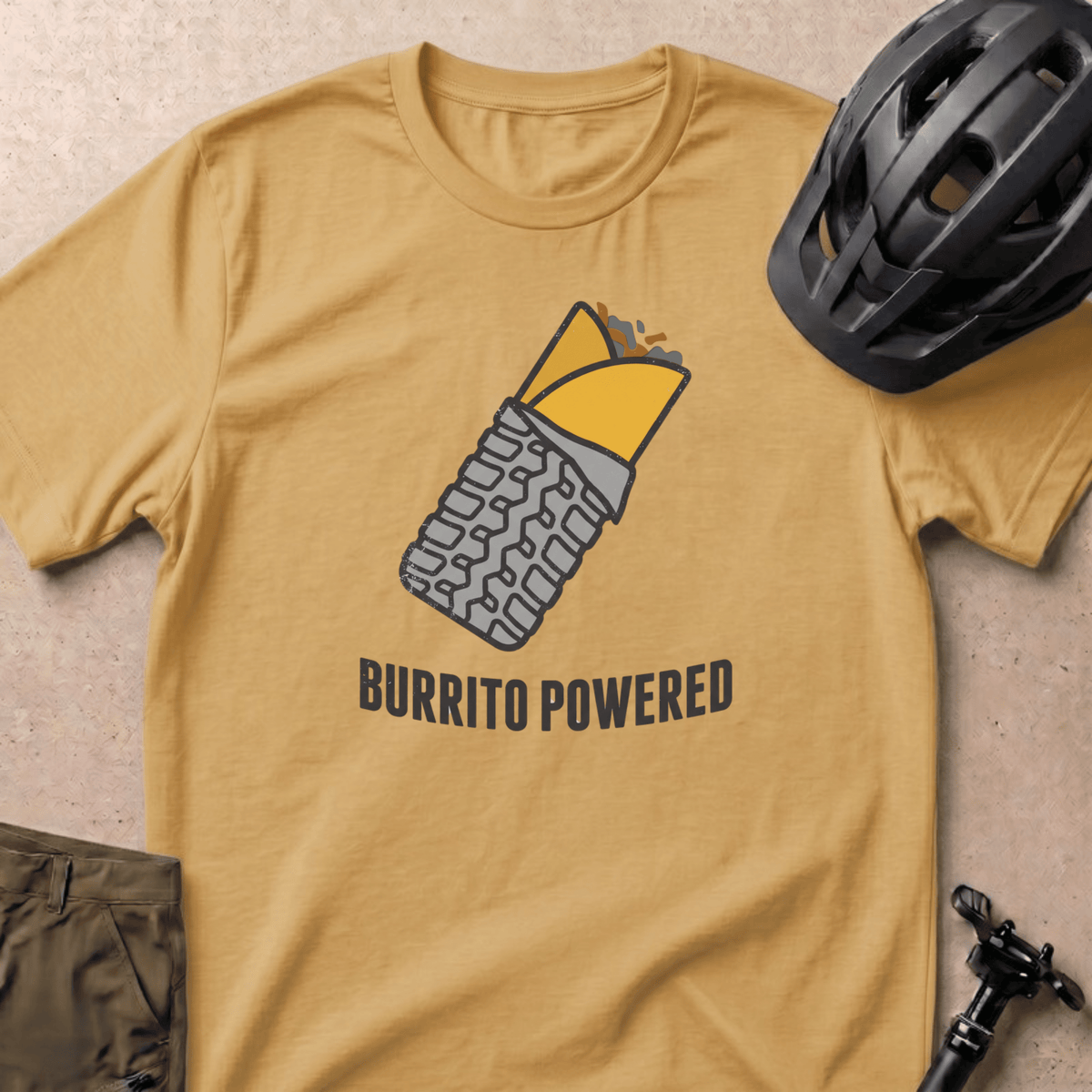Burrito Powered T-shirt - Mustard