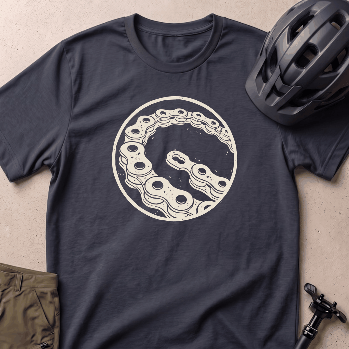 Chain Line T-shirt - Black