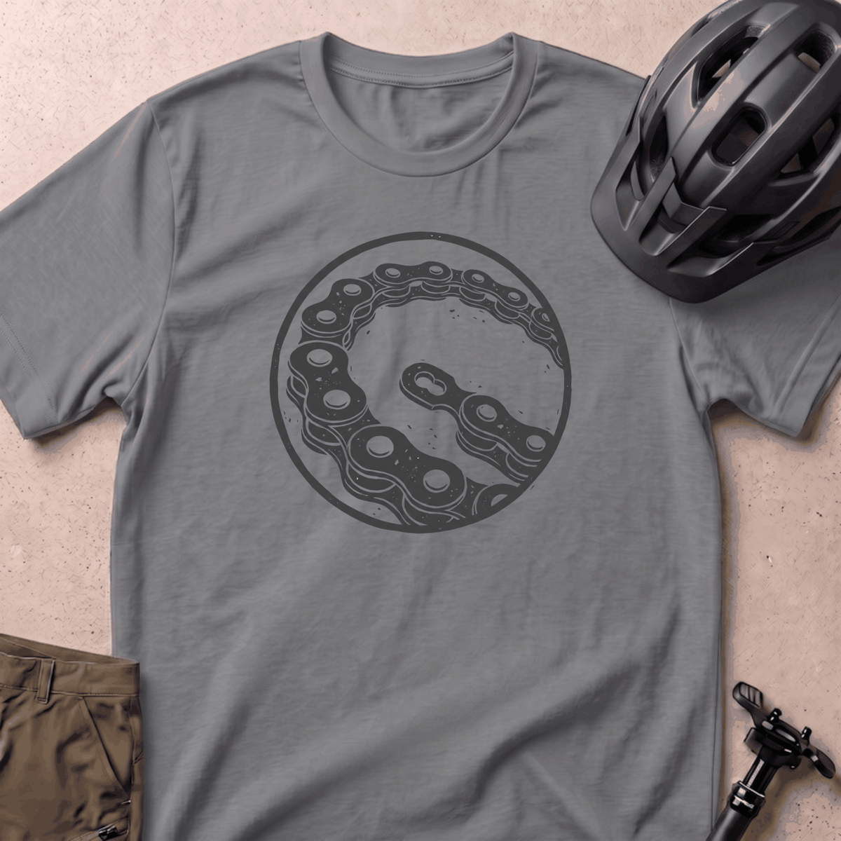 Chain Line T-shirt - Grey