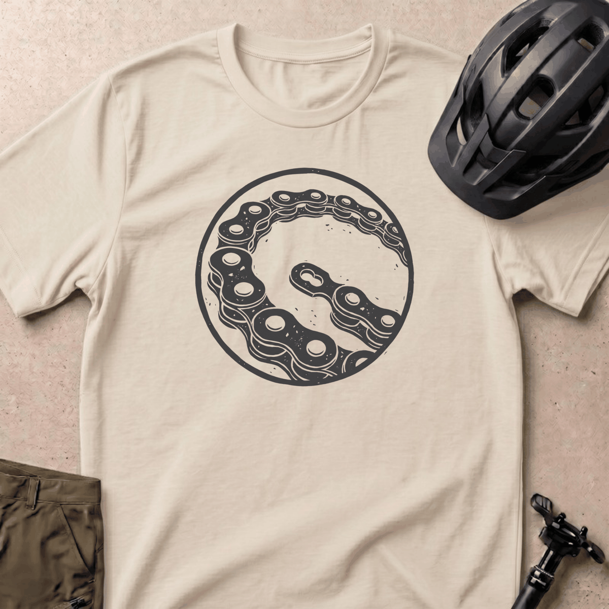 Chain Line T-shirt - Ivory