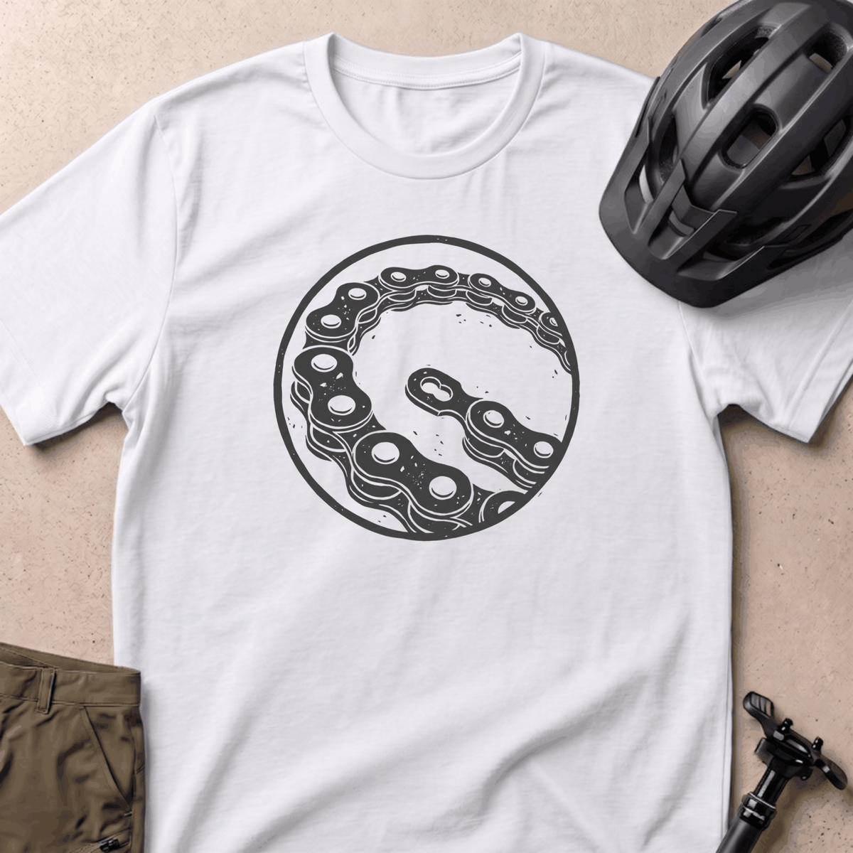 Chain Line T-shirt - White