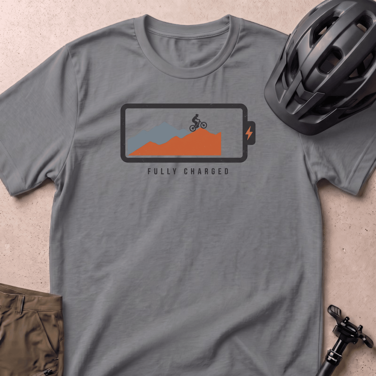 Fully Charged T-shirt - Grey