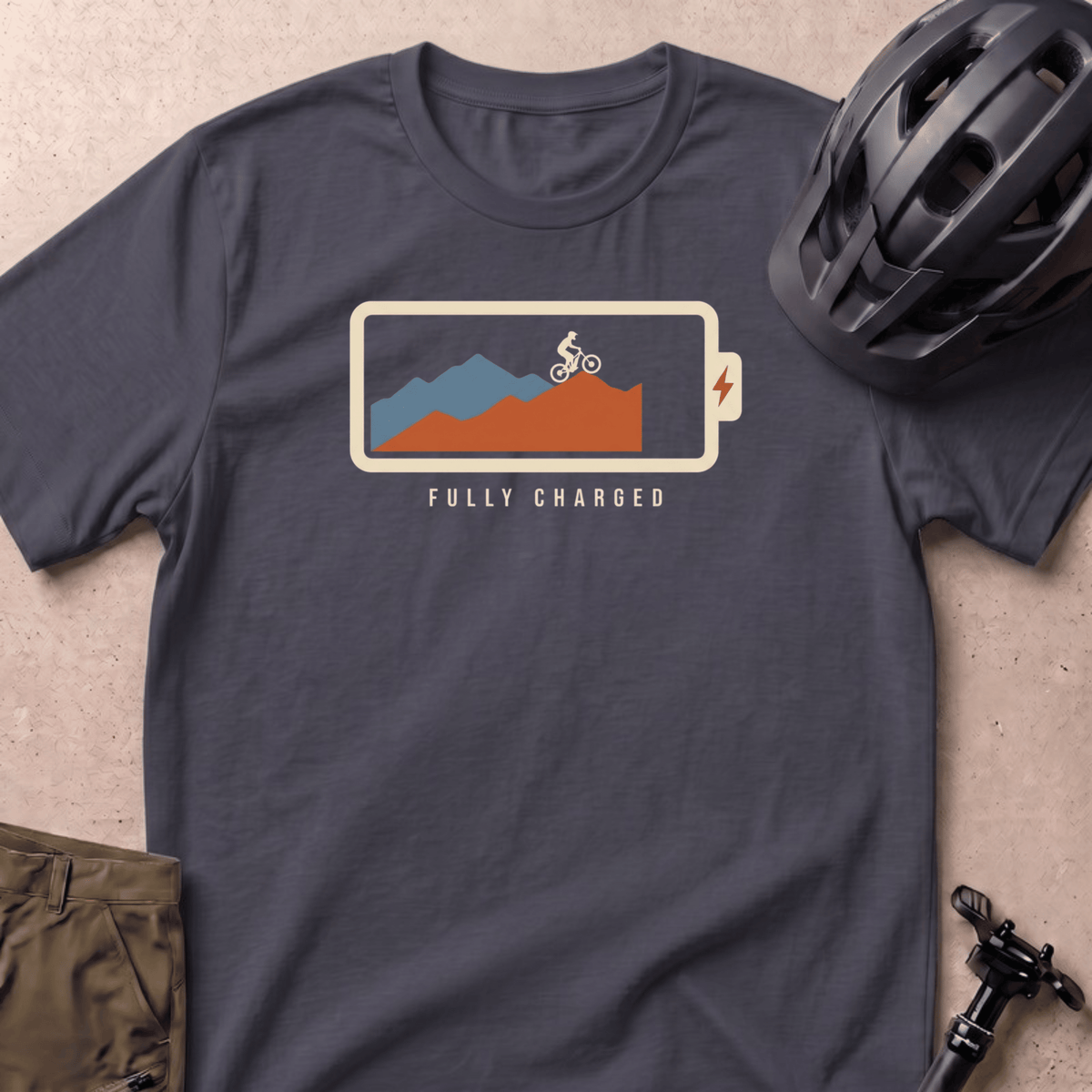 Fully Charged T-shirt - Navy