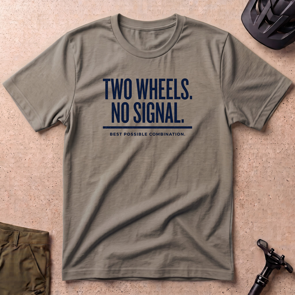 Two Wheels No Signal T-shirt