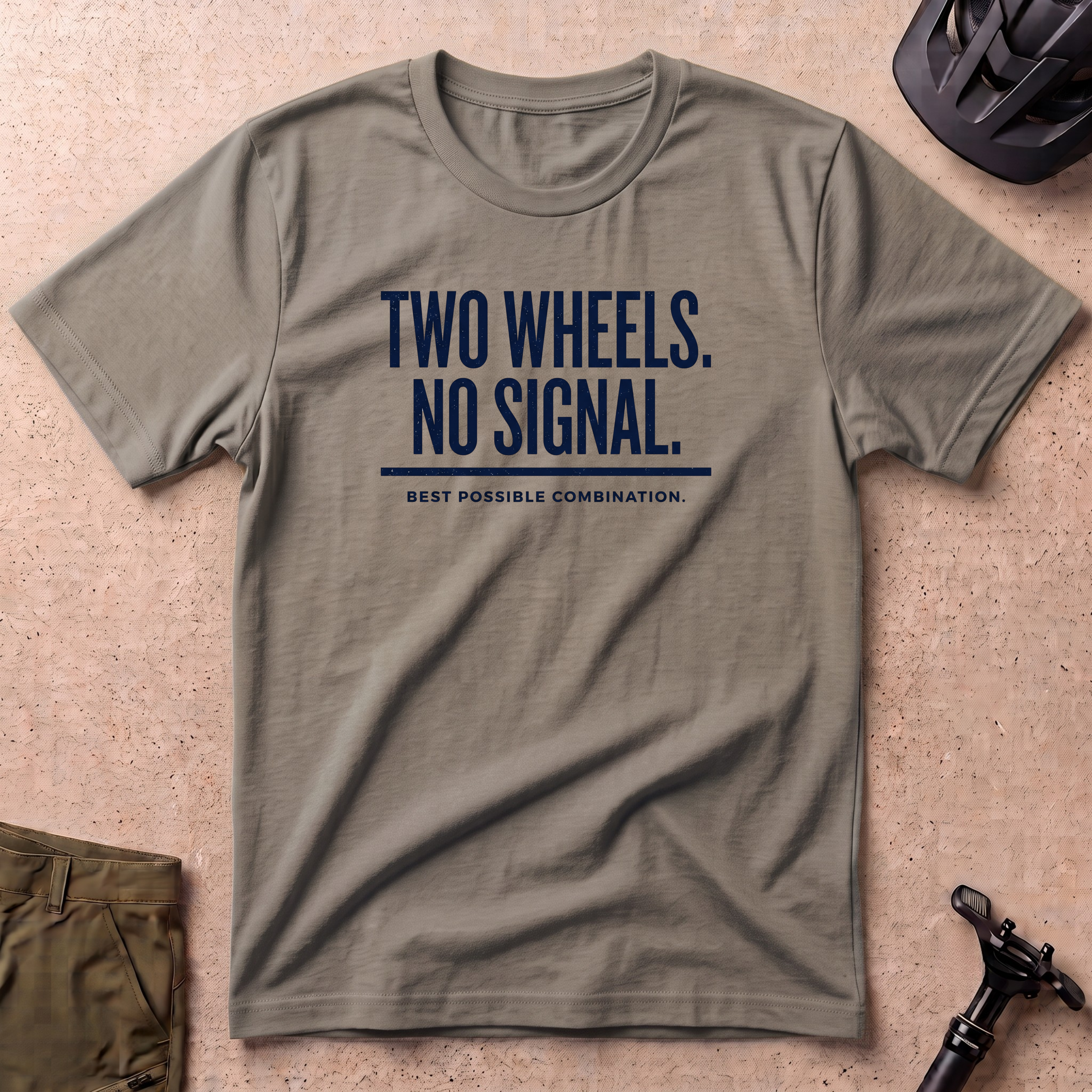 Two Wheels No Signal T-shirt