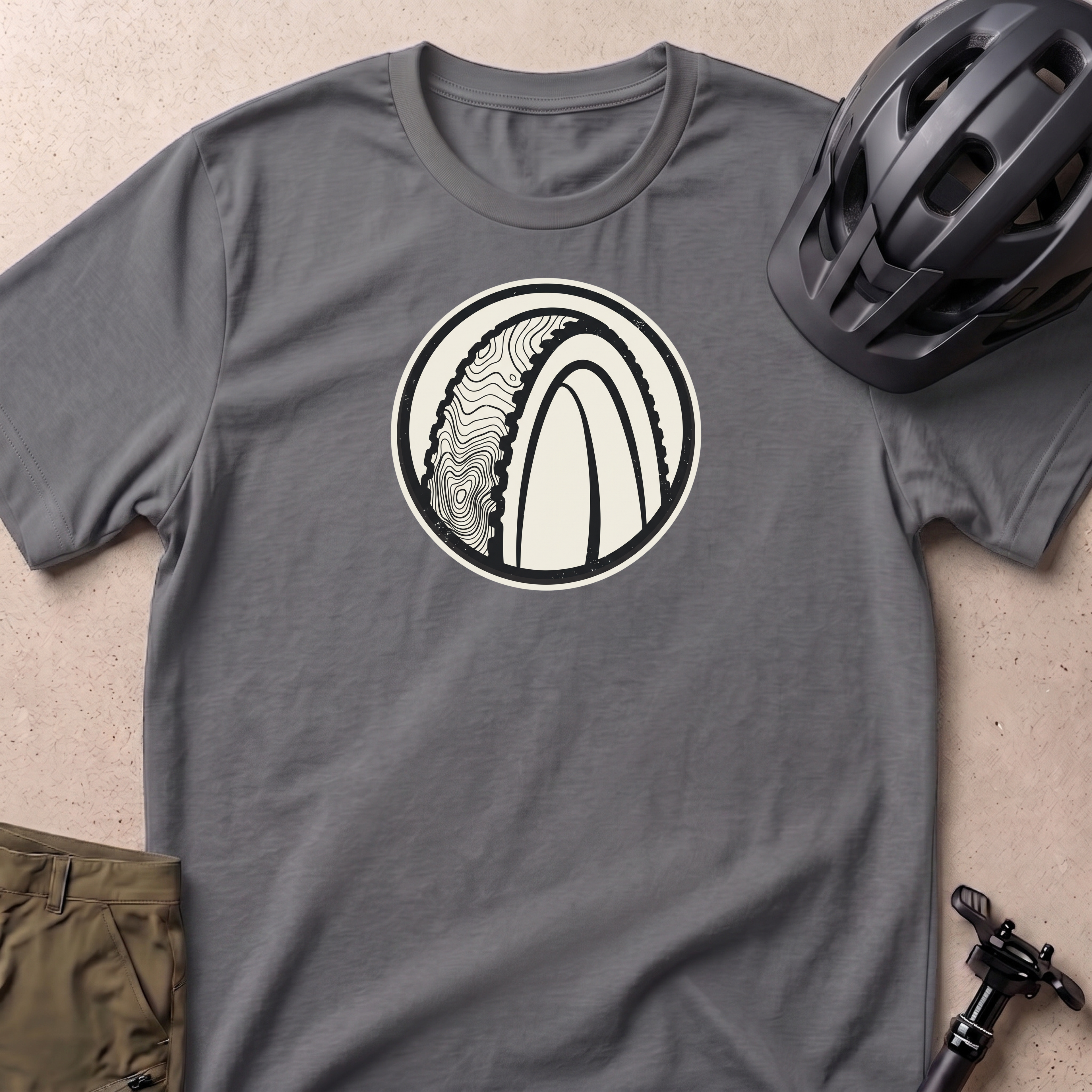 Tire Tread Badge T-shirt