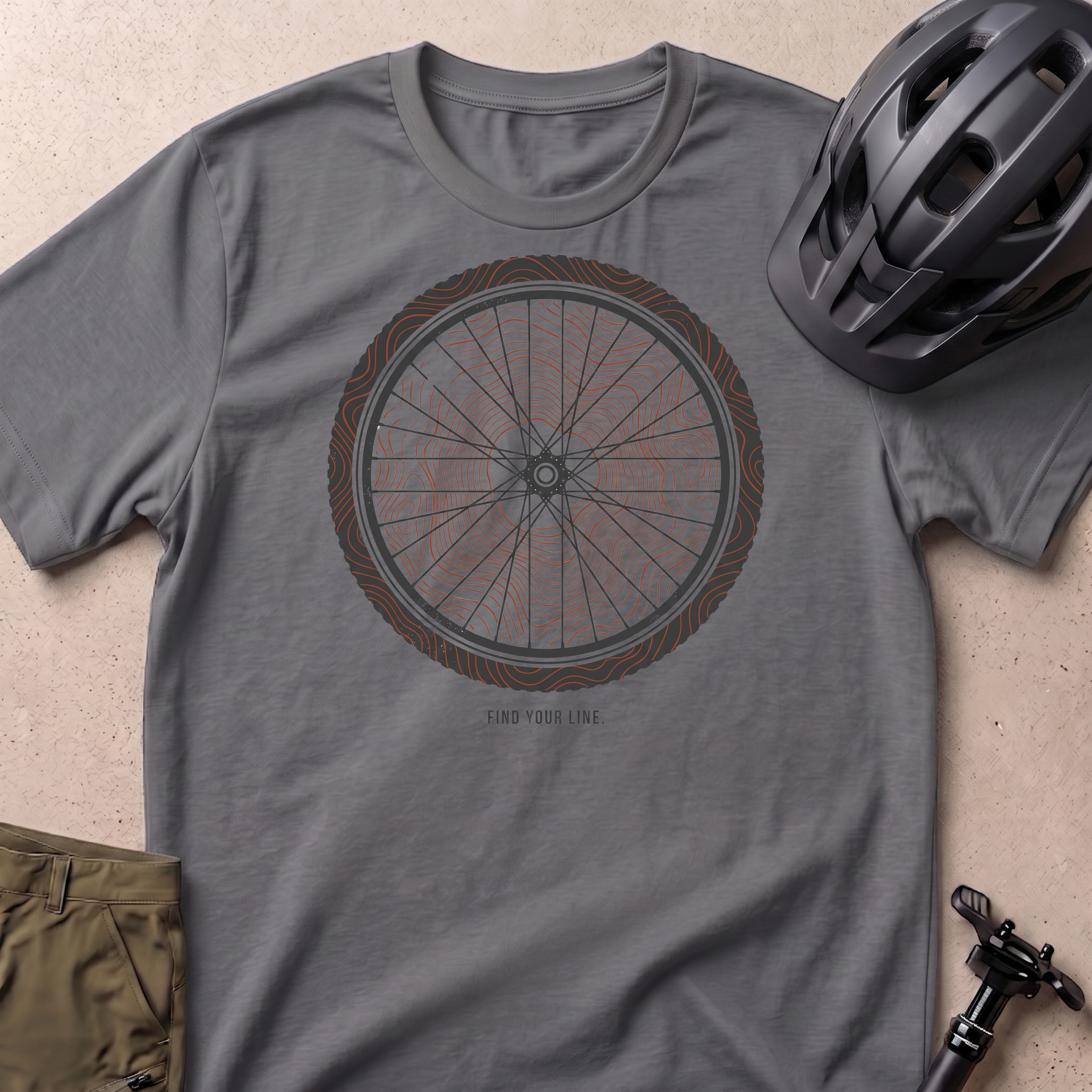 Find Your Line Tire T-shirt