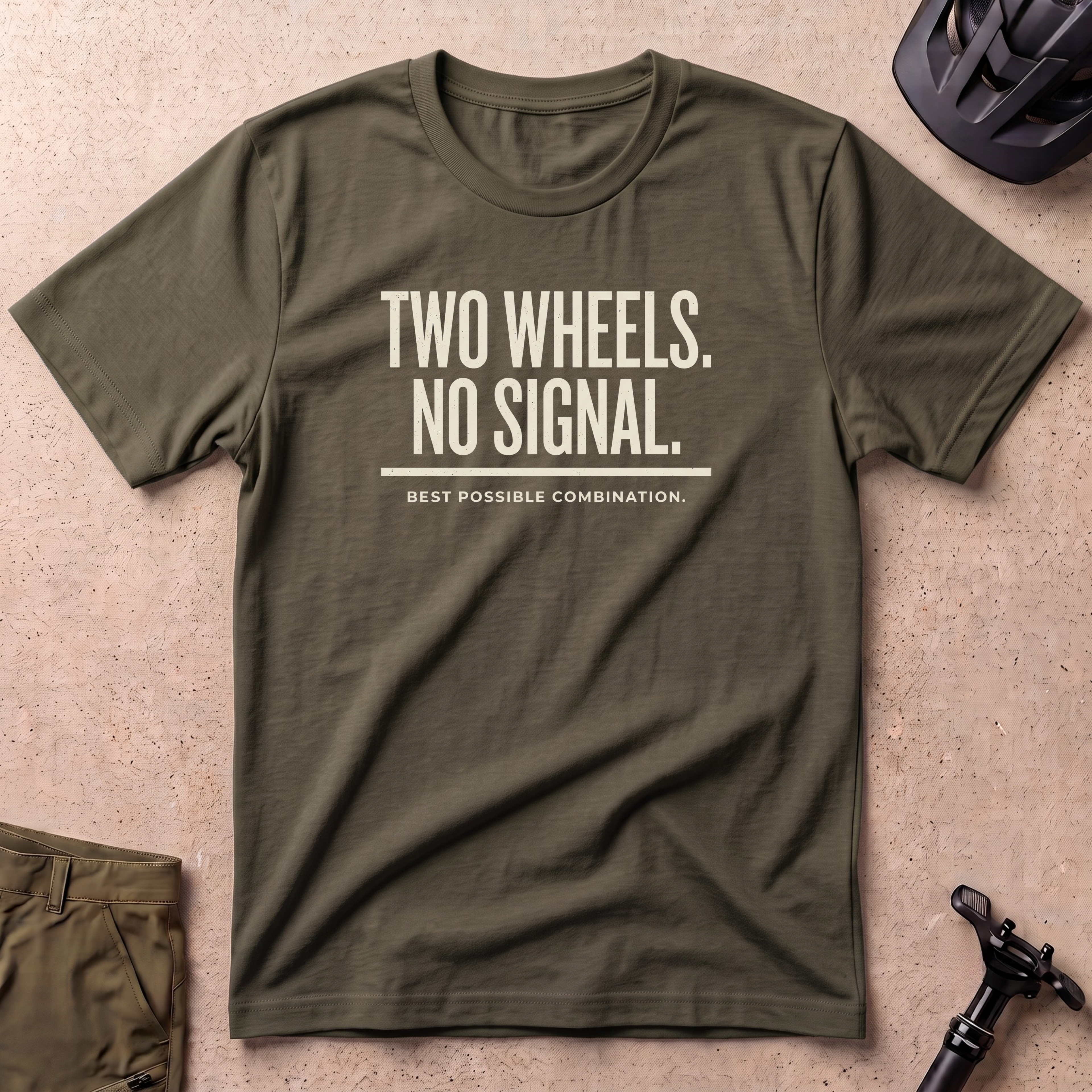 Two Wheels No Signal T-shirt
