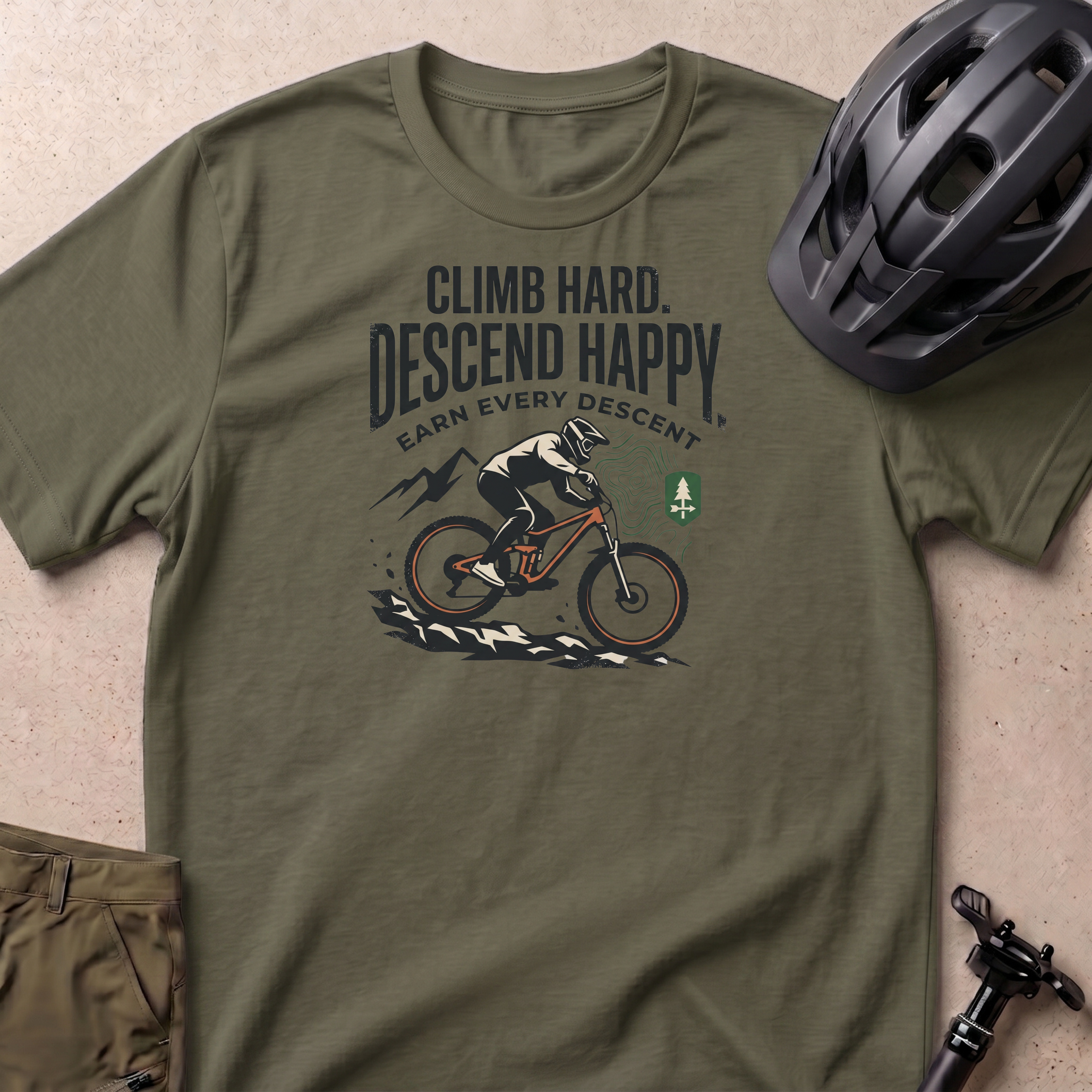 Climb Hard Descend Happy T-shirt