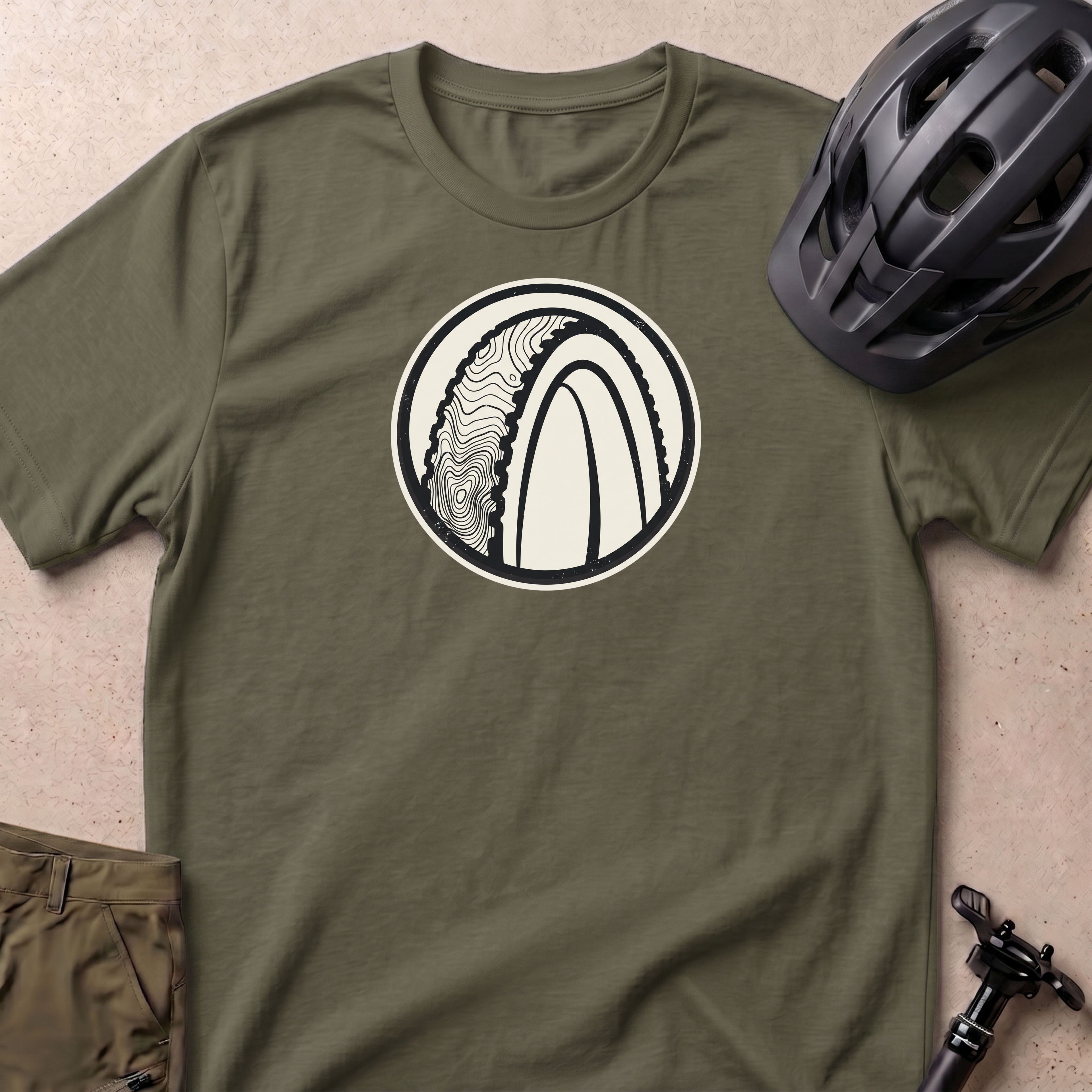 Tire Tread Badge T-shirt