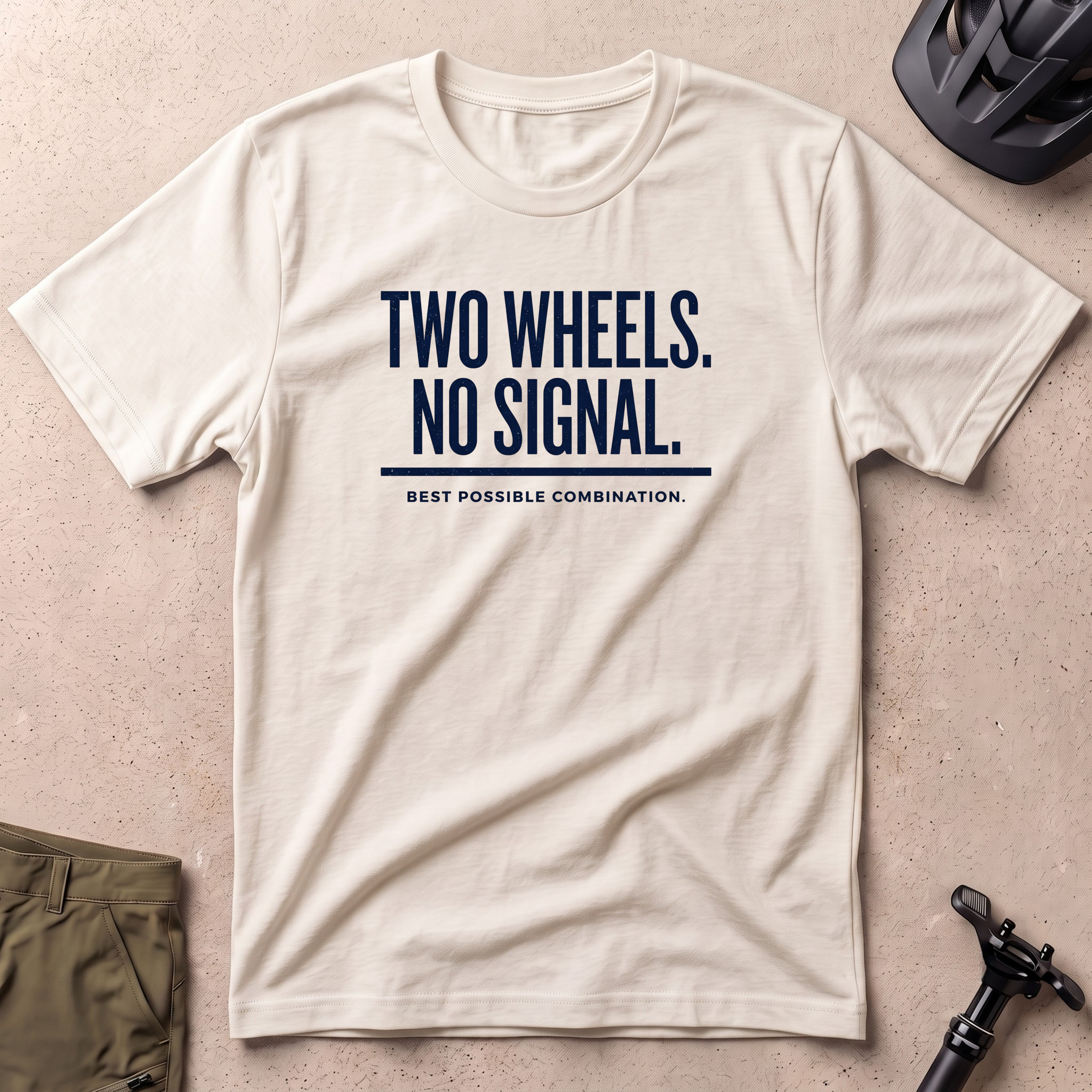 Two Wheels No Signal T-shirt
