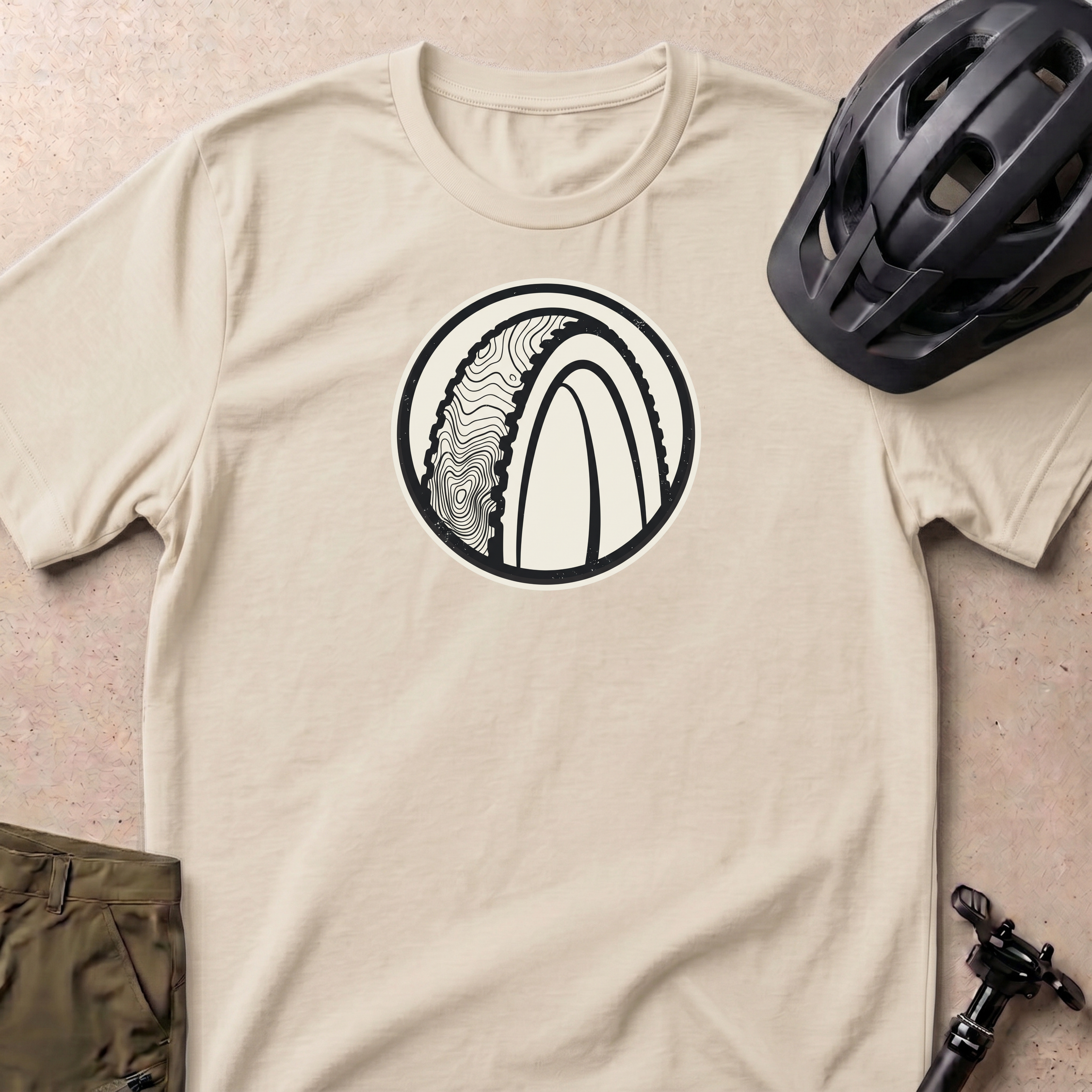 Tire Tread Badge T-shirt