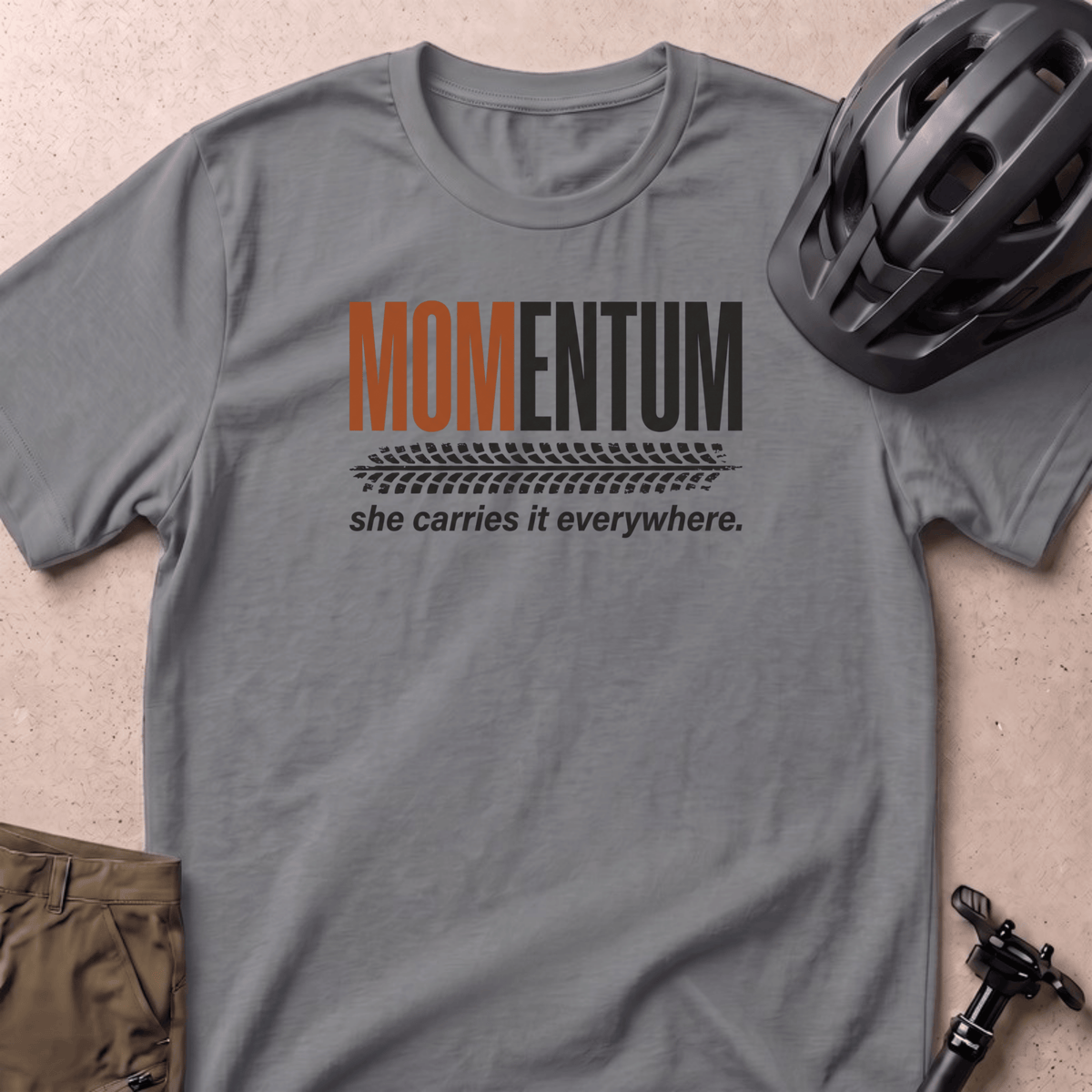 Mom-entum T-shirt - Grey