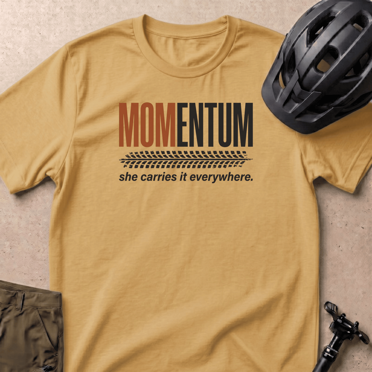 Mom-entum T-shirt - Mustard