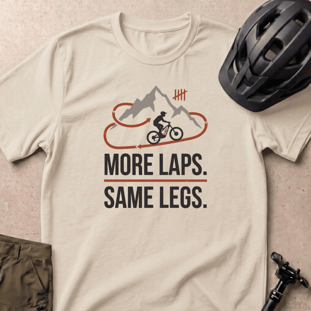 More Laps Same Legs T-shirt - Ivory