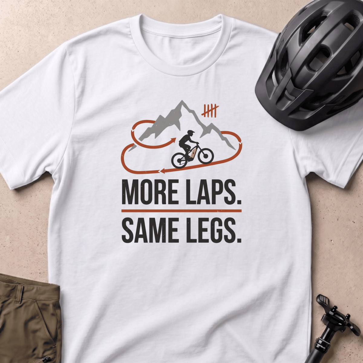 More Laps Same Legs T-shirt - White