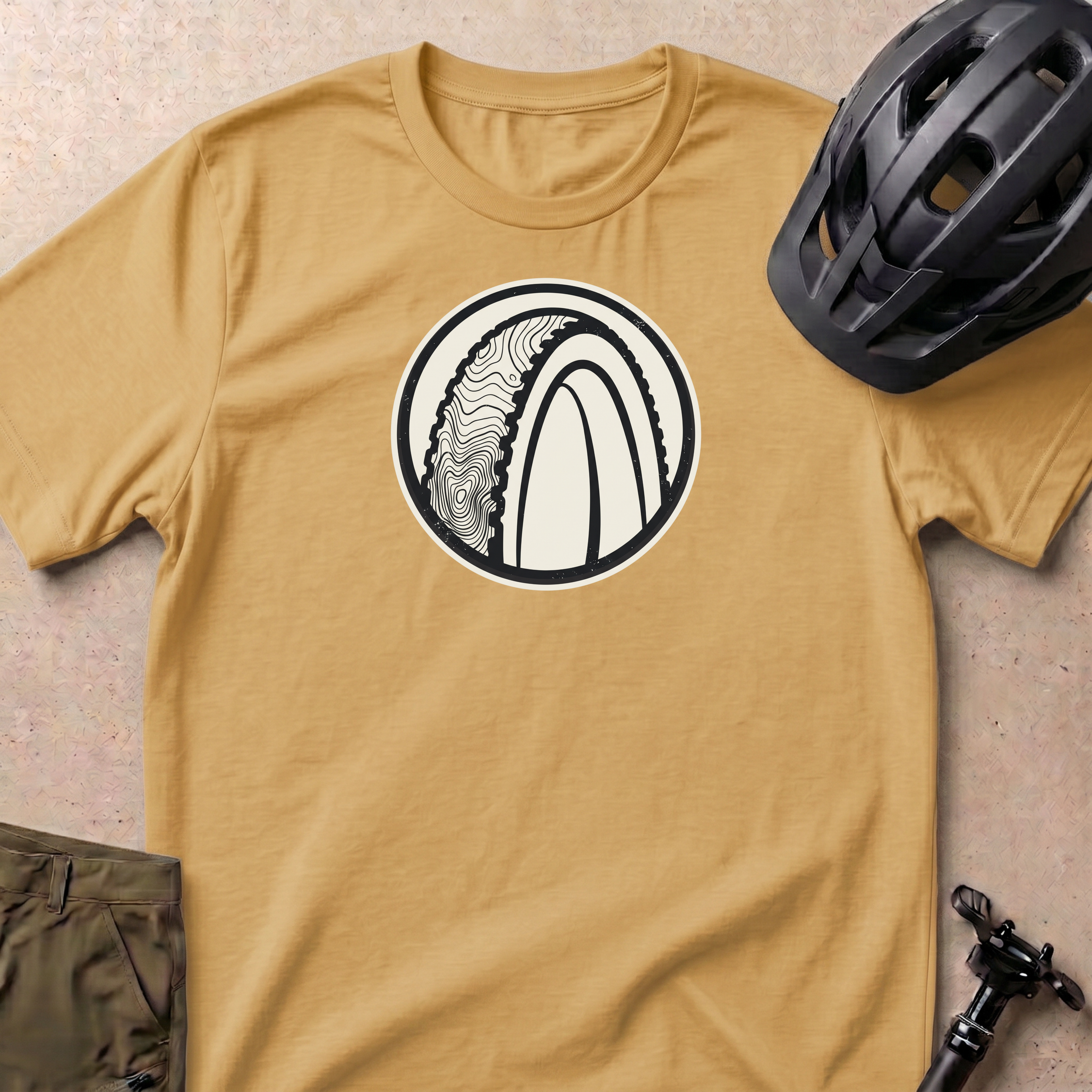 Tire Tread Badge T-shirt
