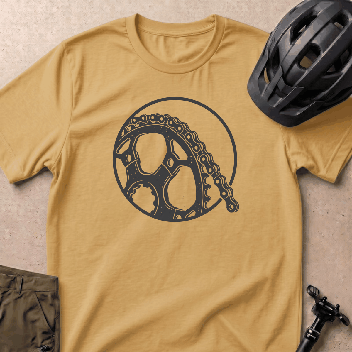 Narrow-Wide T-shirt - Mustard
