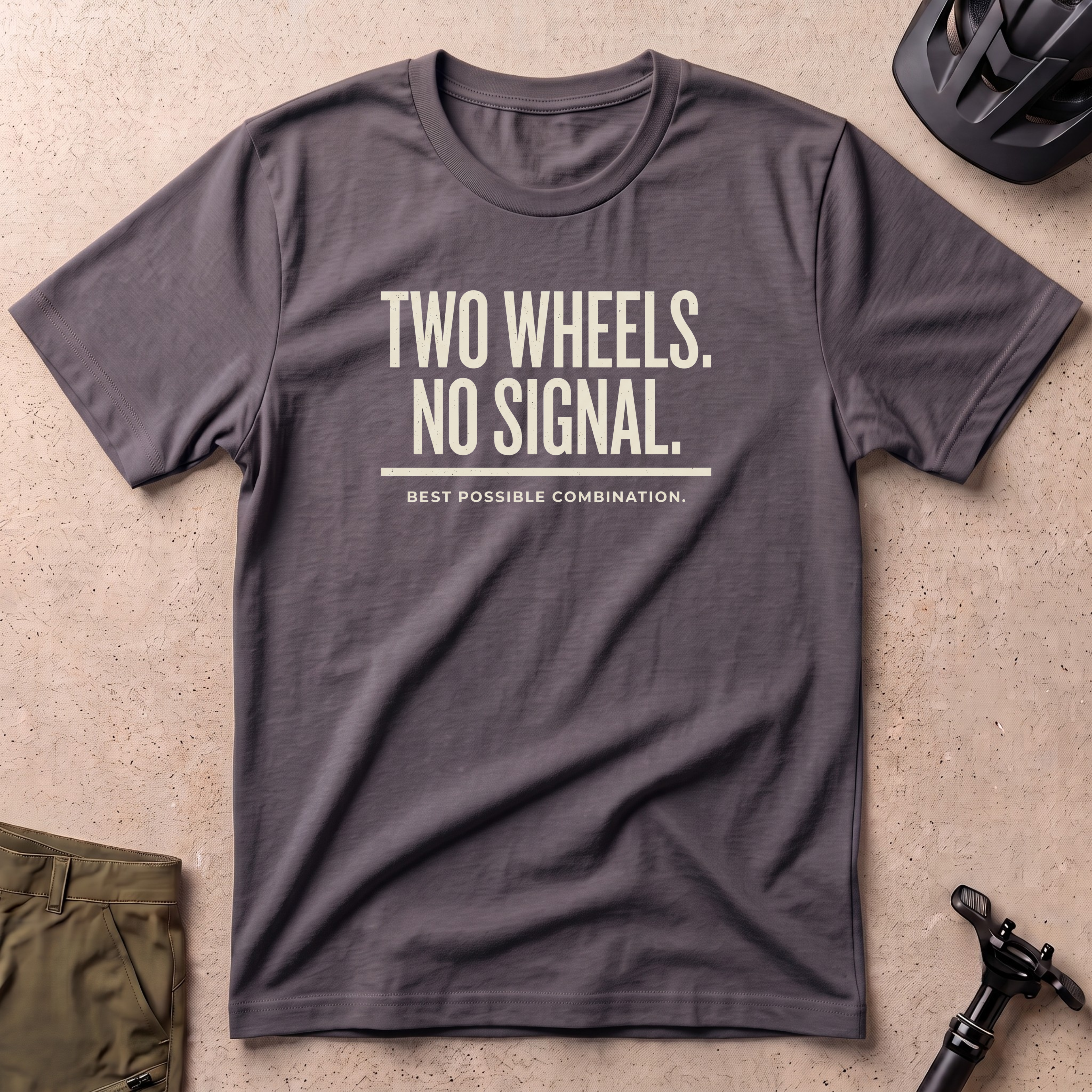 Two Wheels No Signal T-shirt