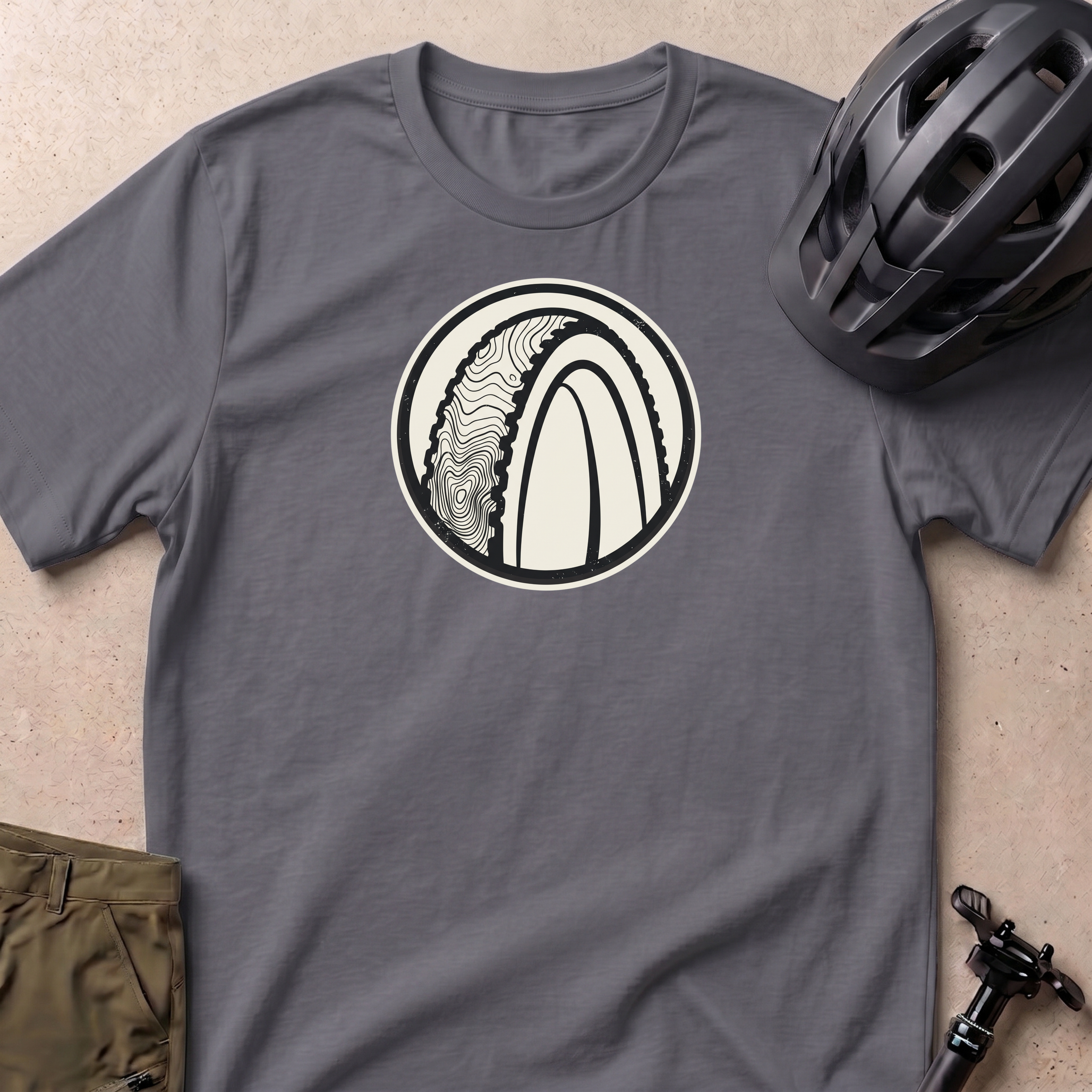Tire Tread Badge T-shirt