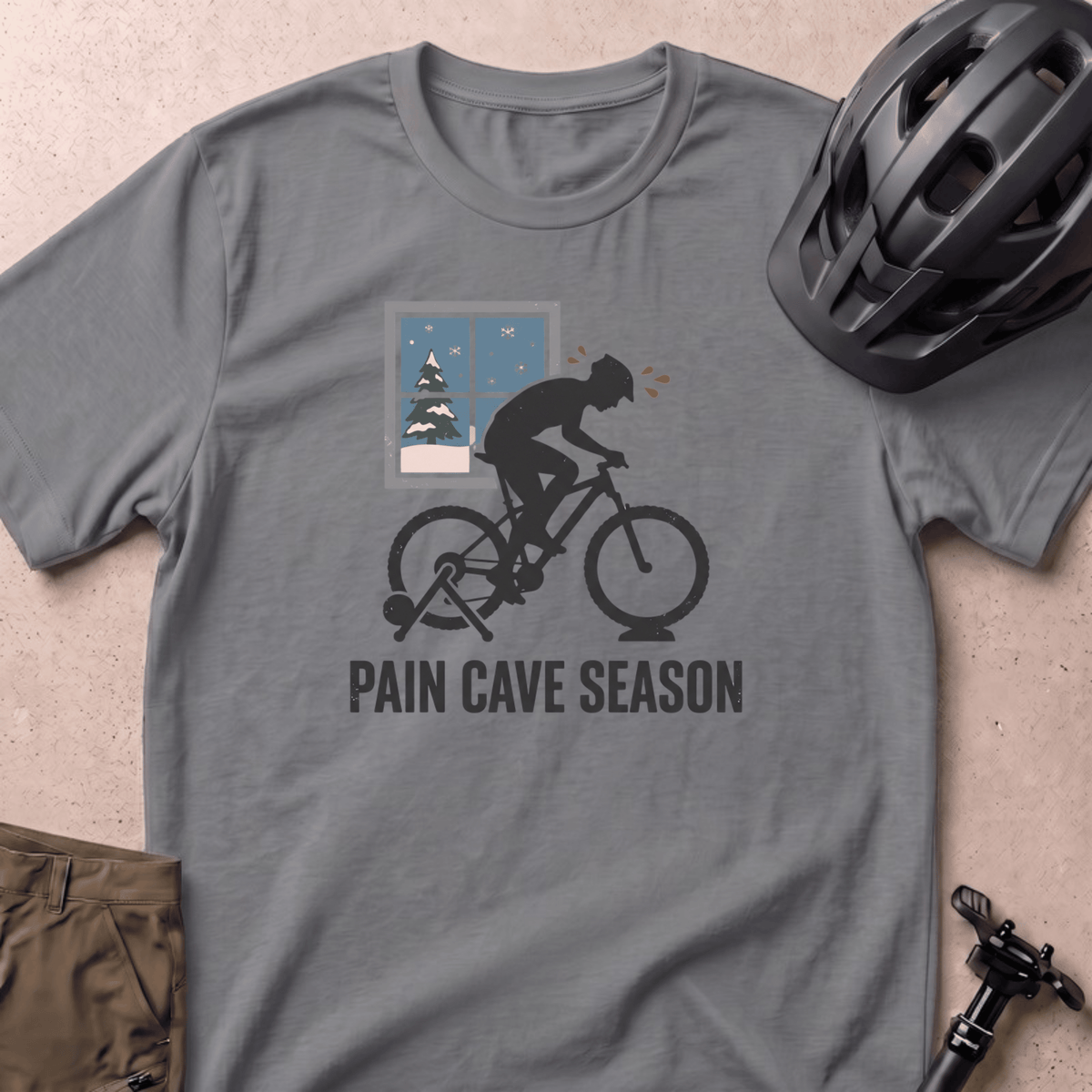 Pain Cave Season T-shirt - Grey
