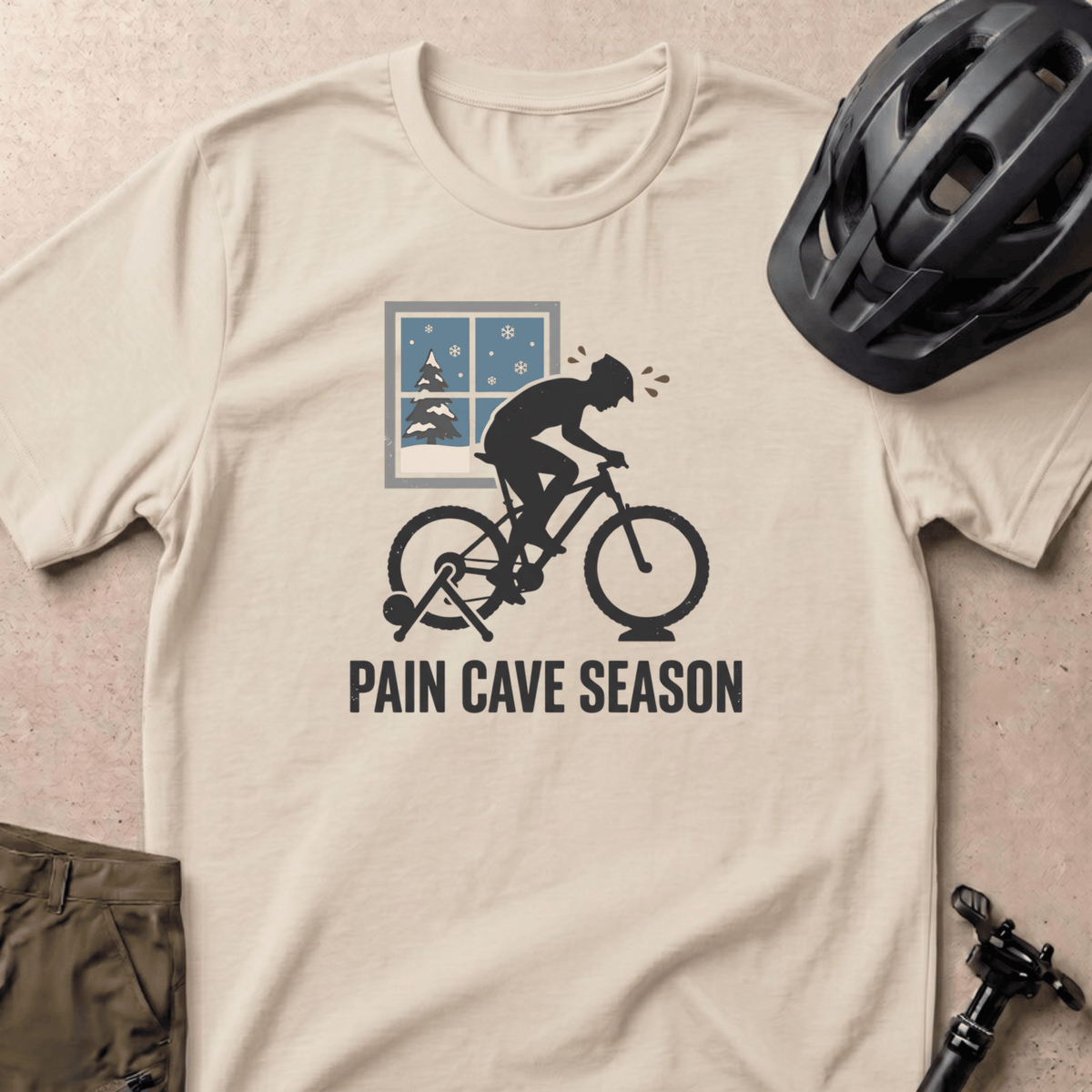 Pain Cave Season T-shirt - Ivory