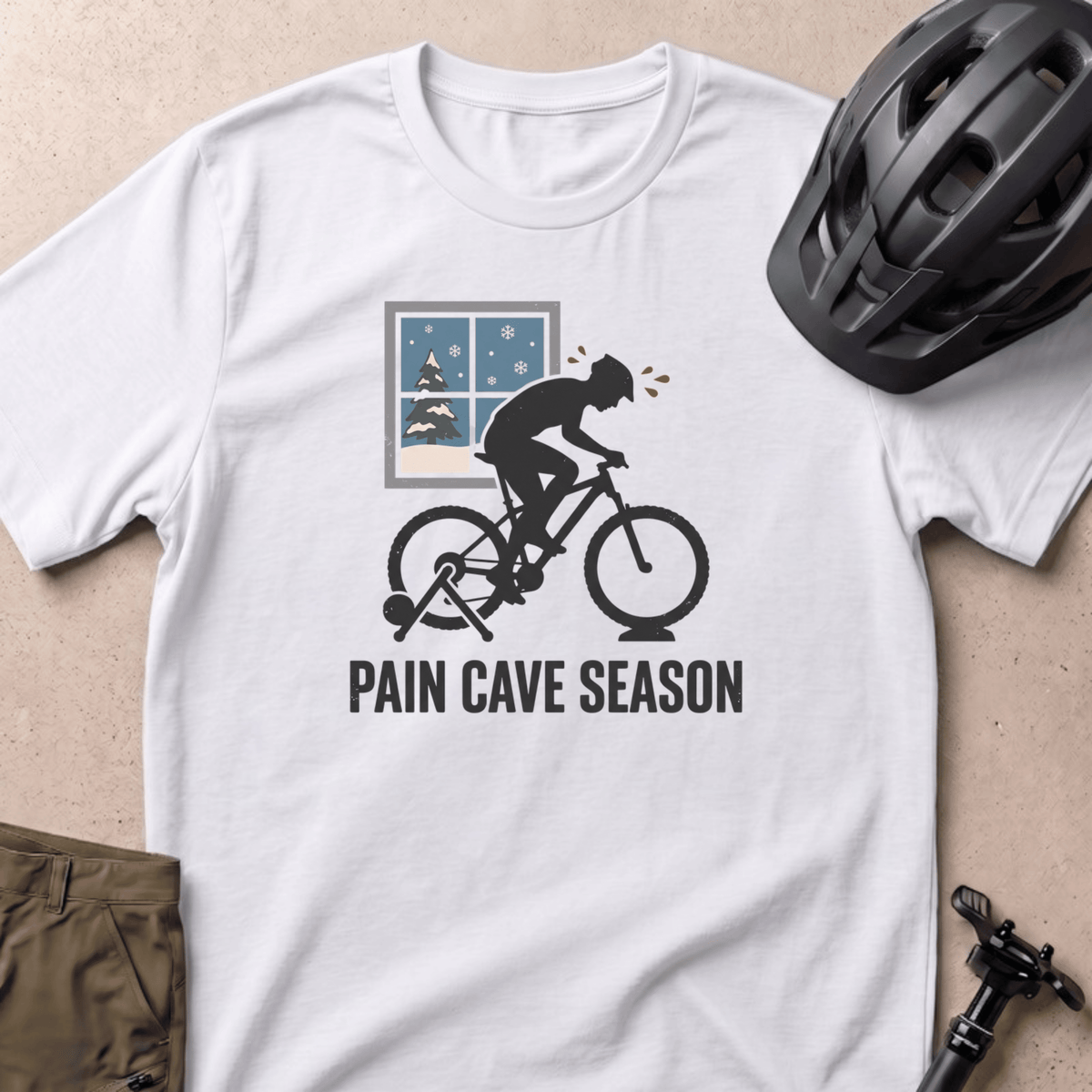 Pain Cave Season T-shirt - White