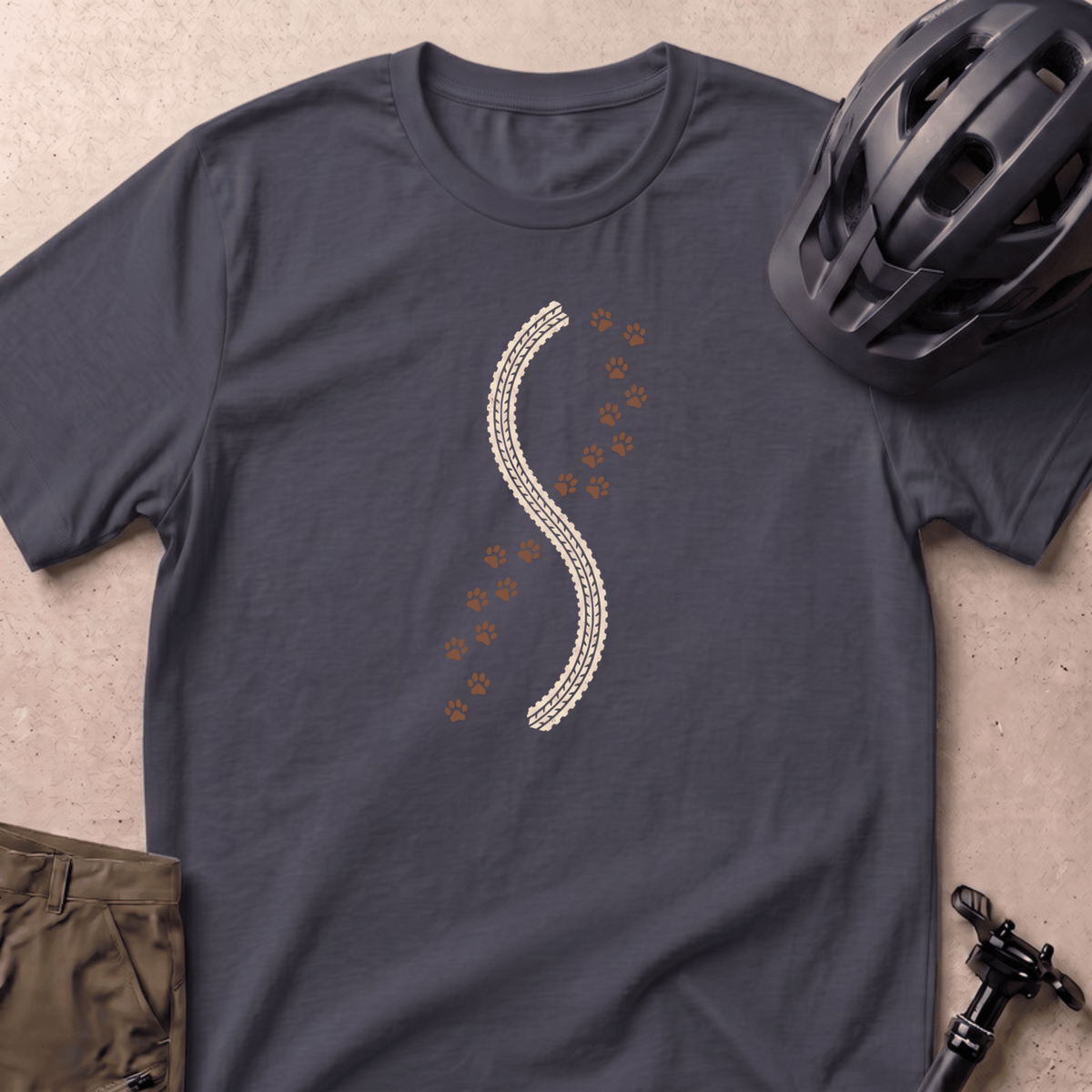 Paw and Tread T-shirt - Navy