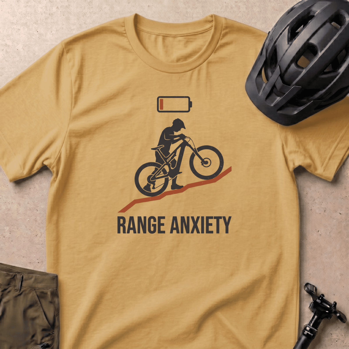 Range Anxiety T-shirt - Mustard