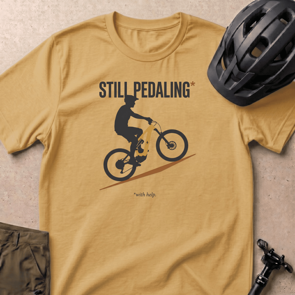 Still Pedaling T-shirt - Mustard