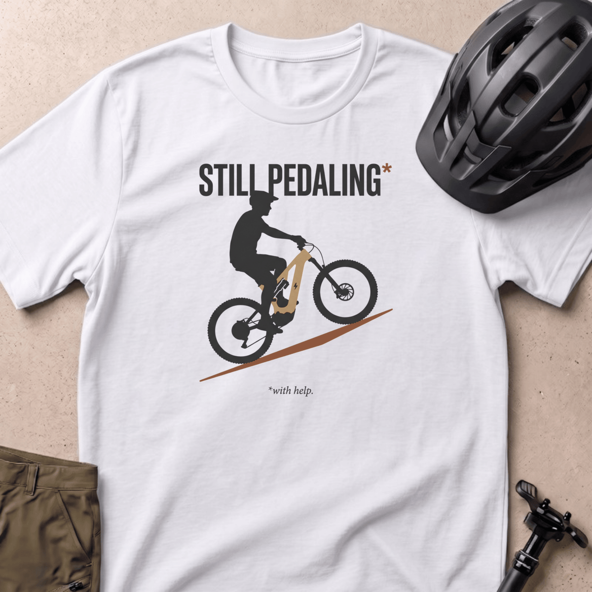 Still Pedaling T-shirt - White