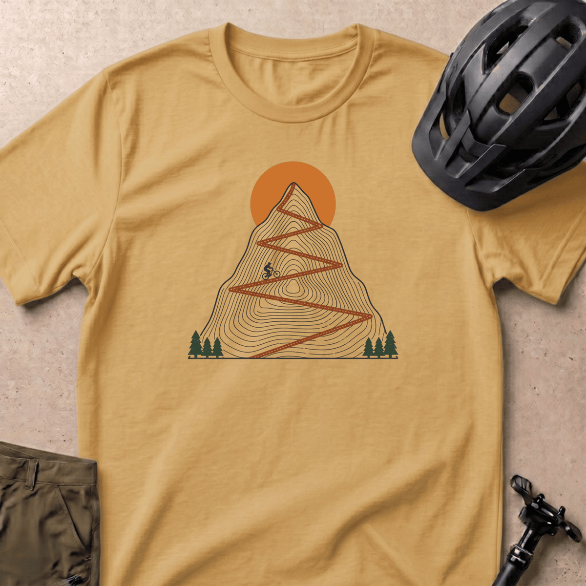 Topo Descent T-shirt - Mustard