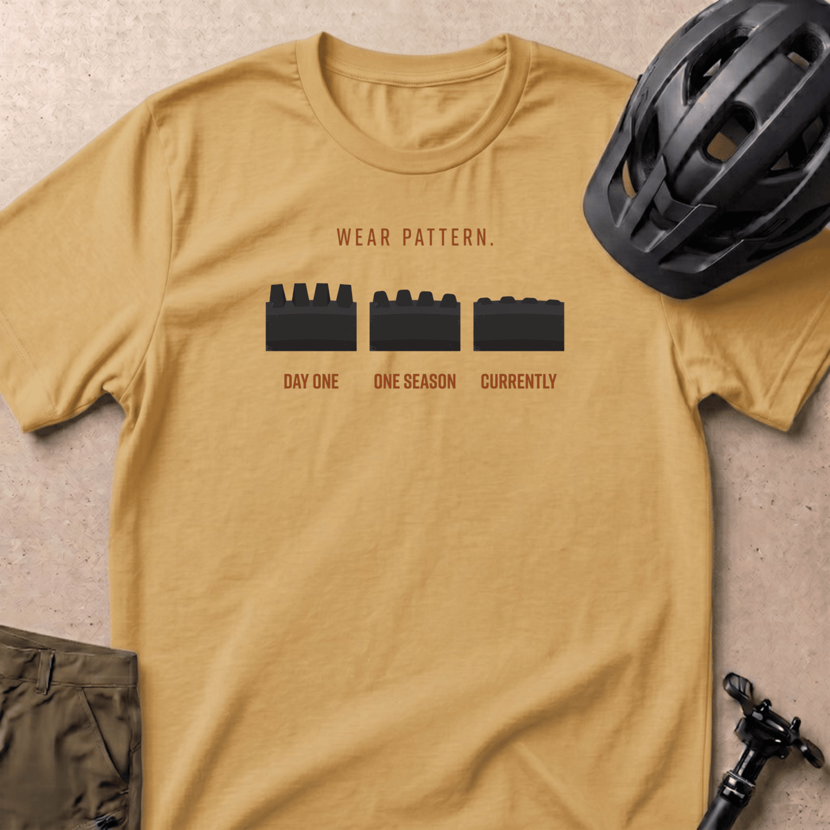 Wear Pattern T-shirt - Mustard