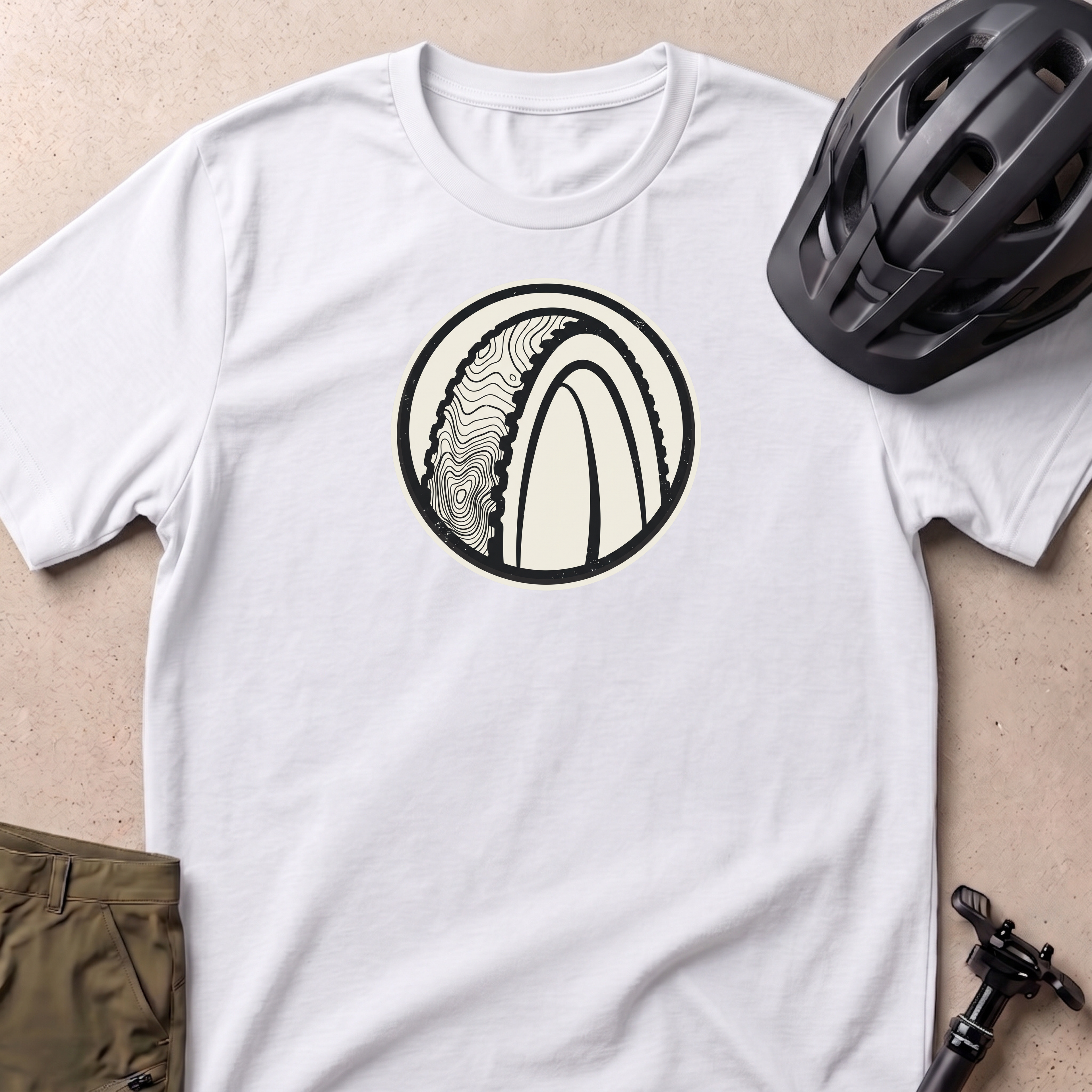 Tire Tread Badge T-shirt