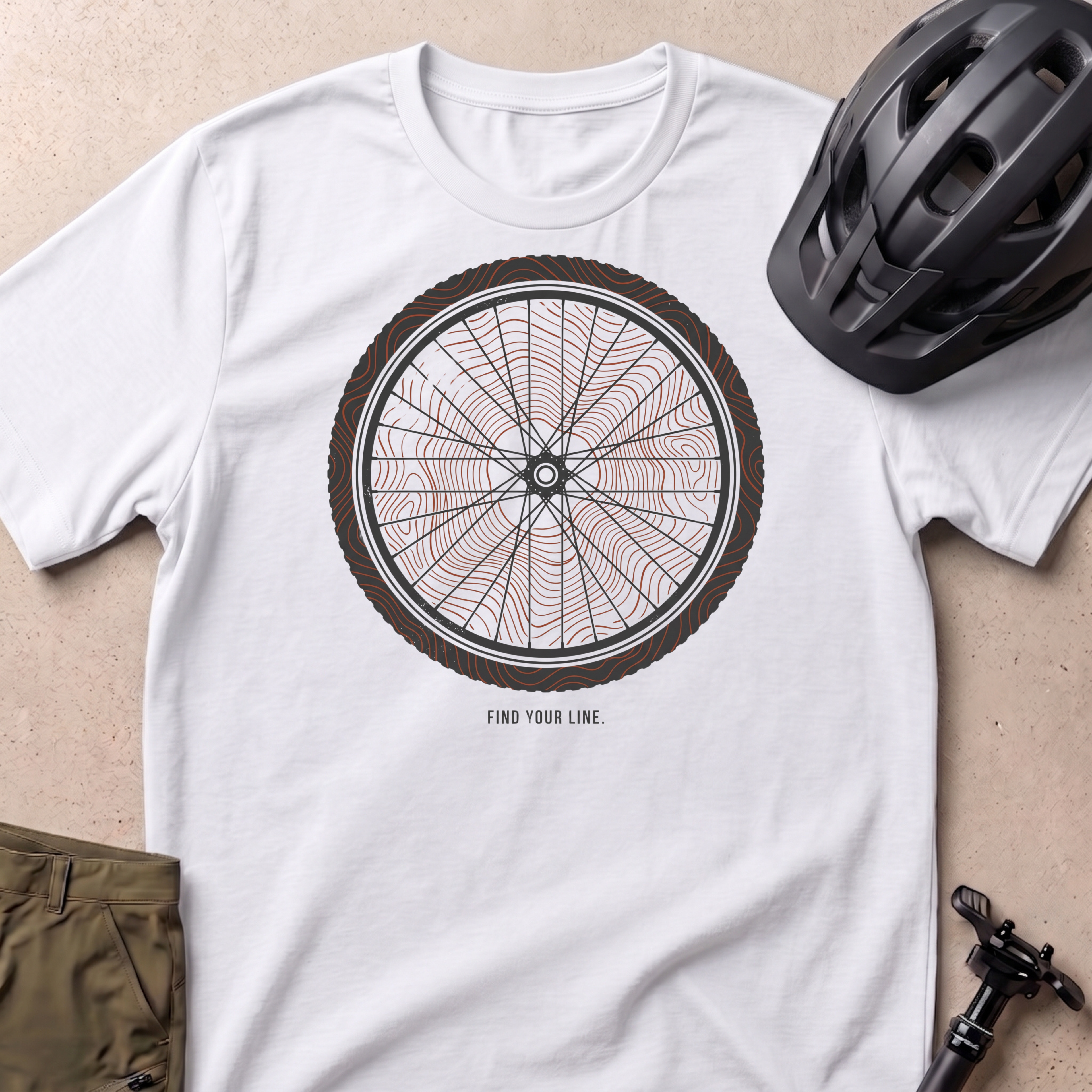 Find Your Line Tire T-shirt