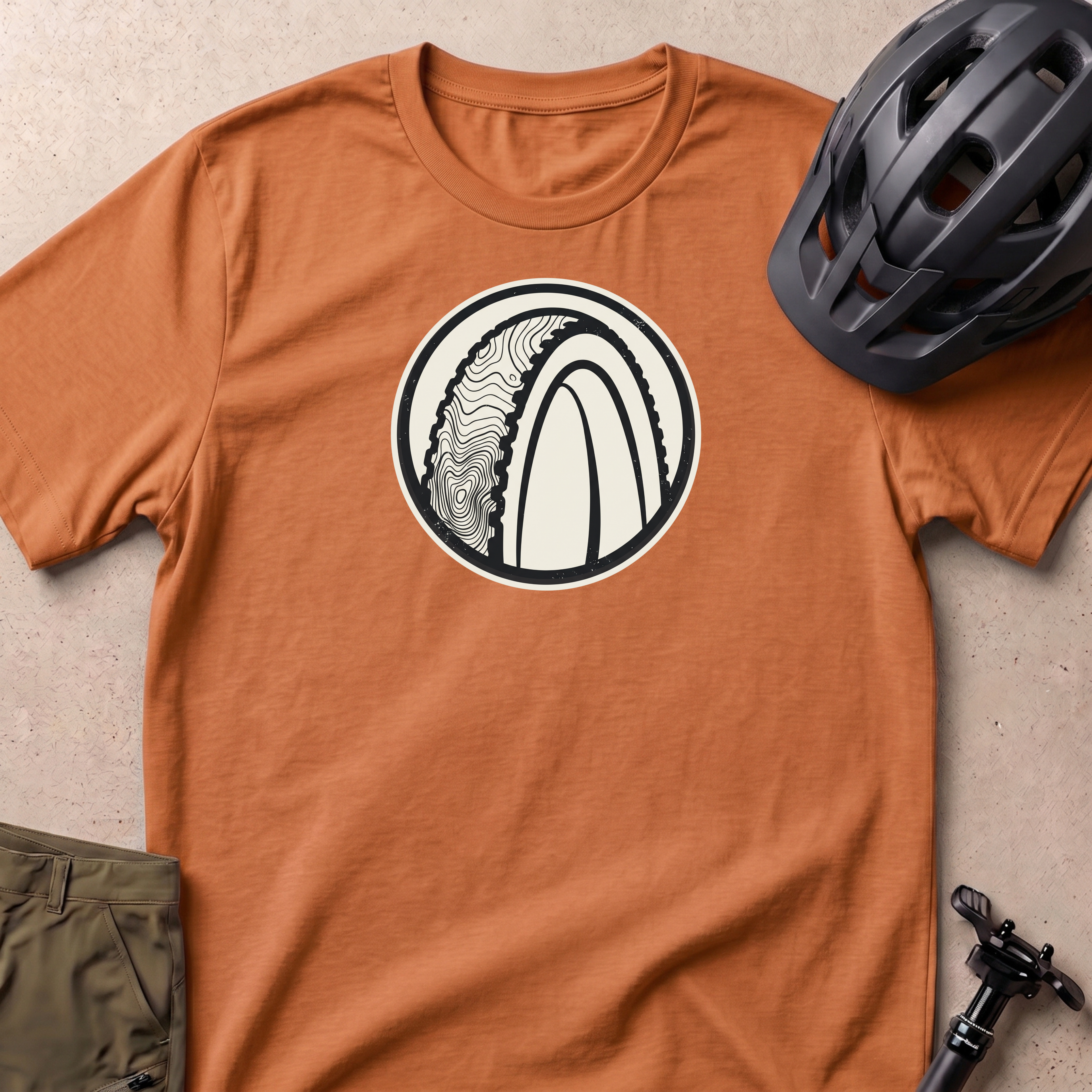 Tire Tread Badge T-shirt