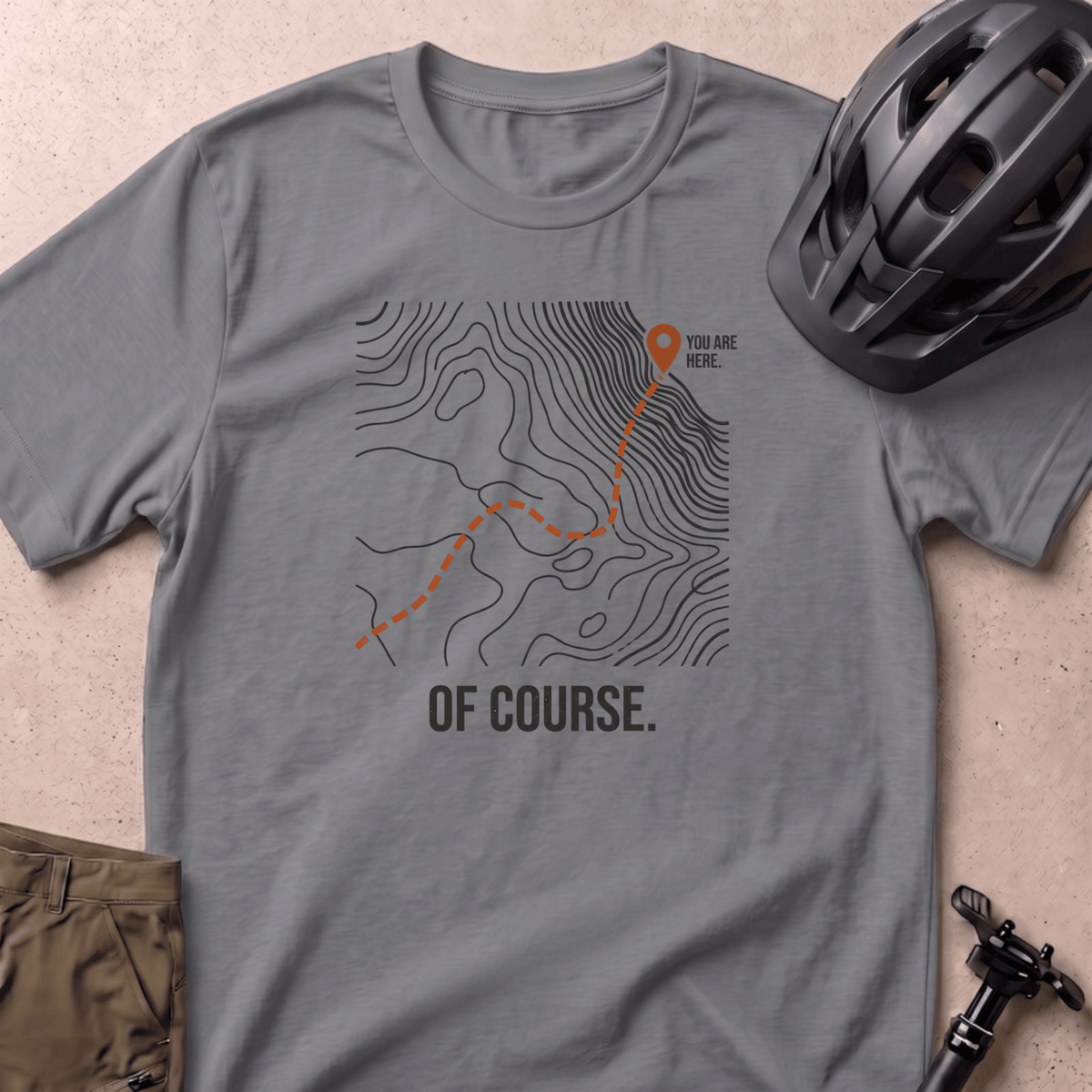 You Are Here T-shirt - Grey