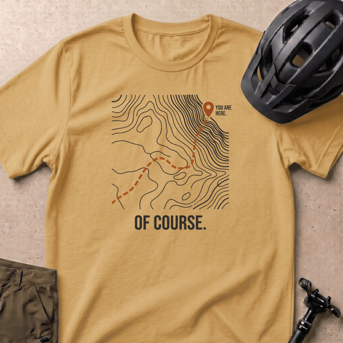 You Are Here T-shirt - Mustard